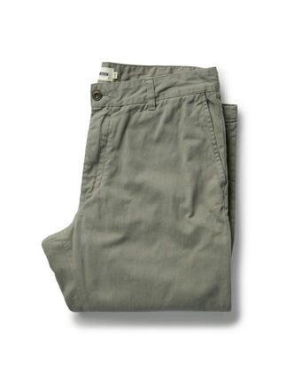 folded flatlay of The Democratic Foundation Pant in Organic Smoked Olive