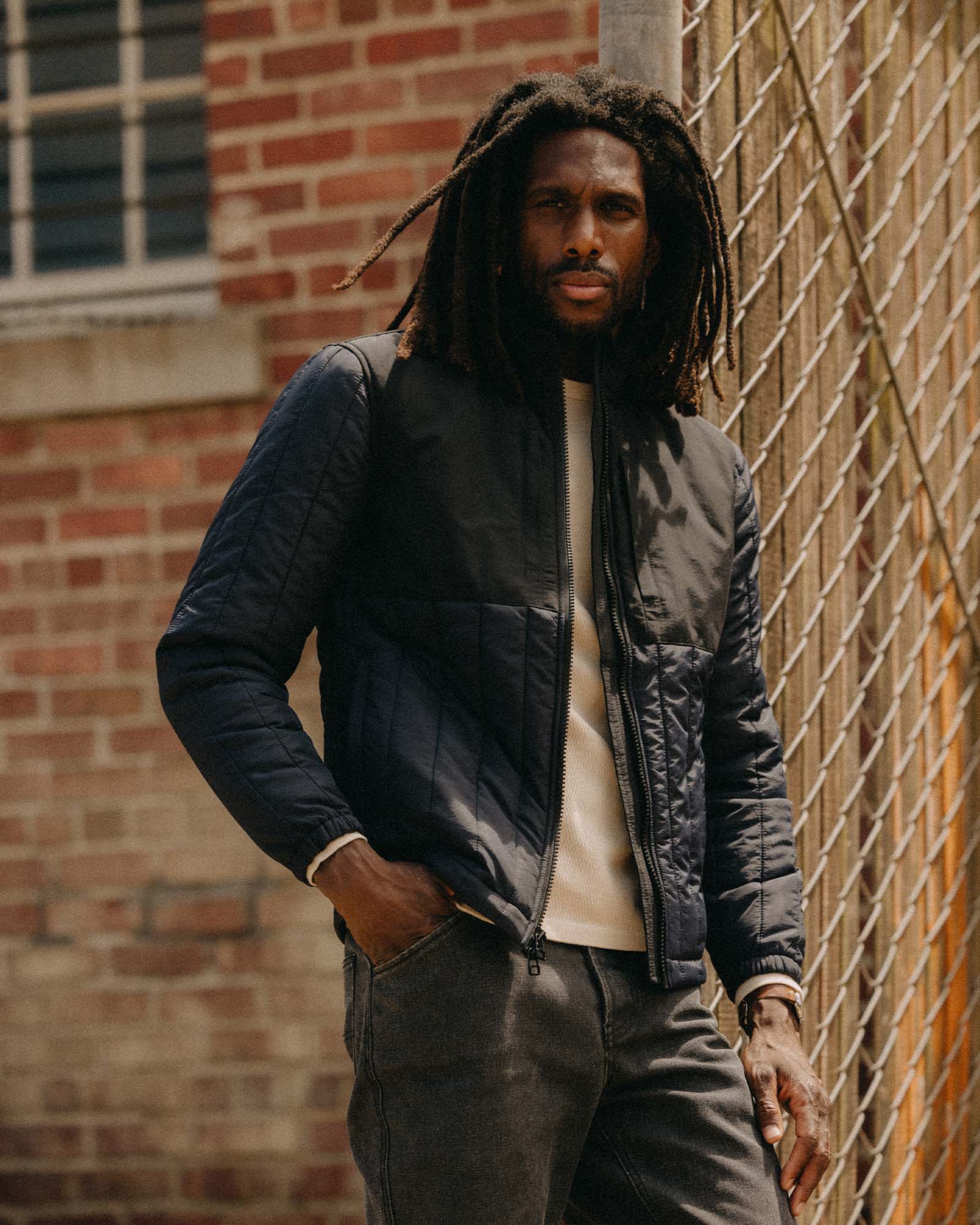 The Ember Jacket in Dark Navy Quilted Nylon: Alternate Image 1, Outerwear by Taylor Stitch