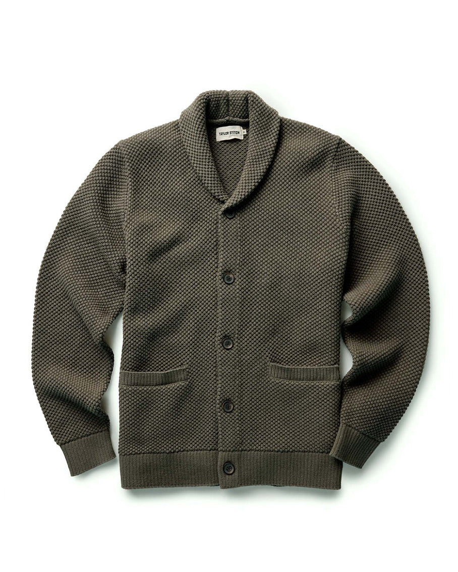 The Crawford Sweater in Fatigue Olive: Featured Image, Knits by Taylor Stitch