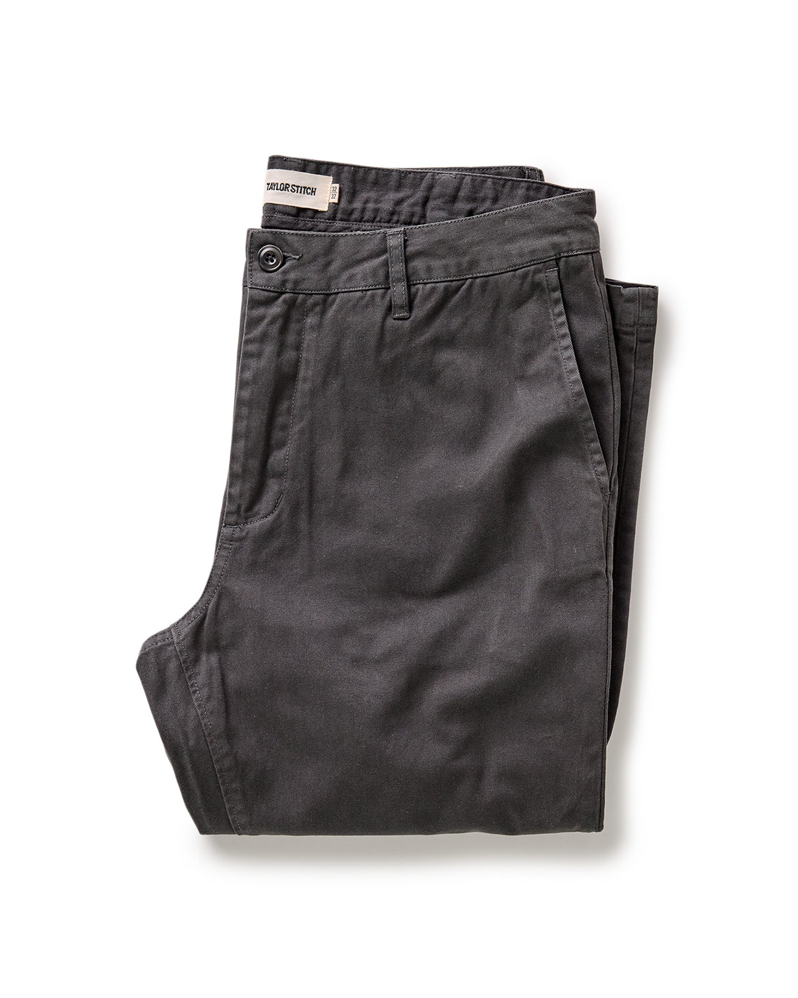 The Slim Foundation Pant in Organic Faded Black: Featured Image, Bottoms by Taylor Stitch