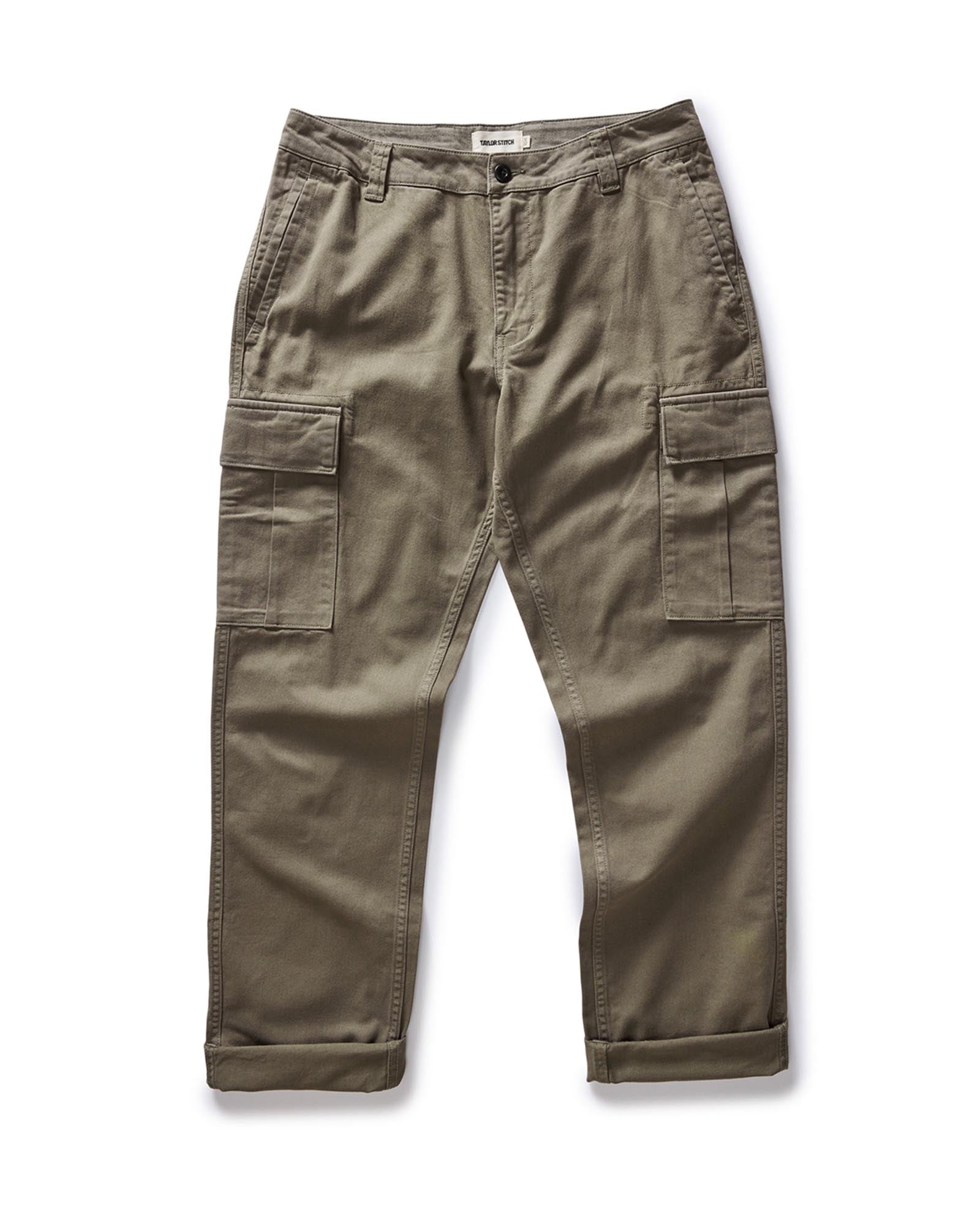 flatlay of The Tommie Pant in Fatigue Olive, Bottoms by Taylor Stitch