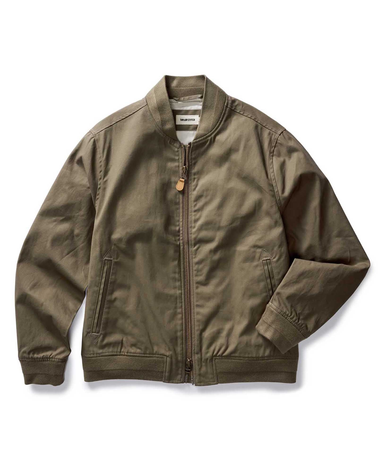 The Bomber Jacket in Fatigue Olive Dry Wax: Featured Image, Outerwear by Taylor Stitch