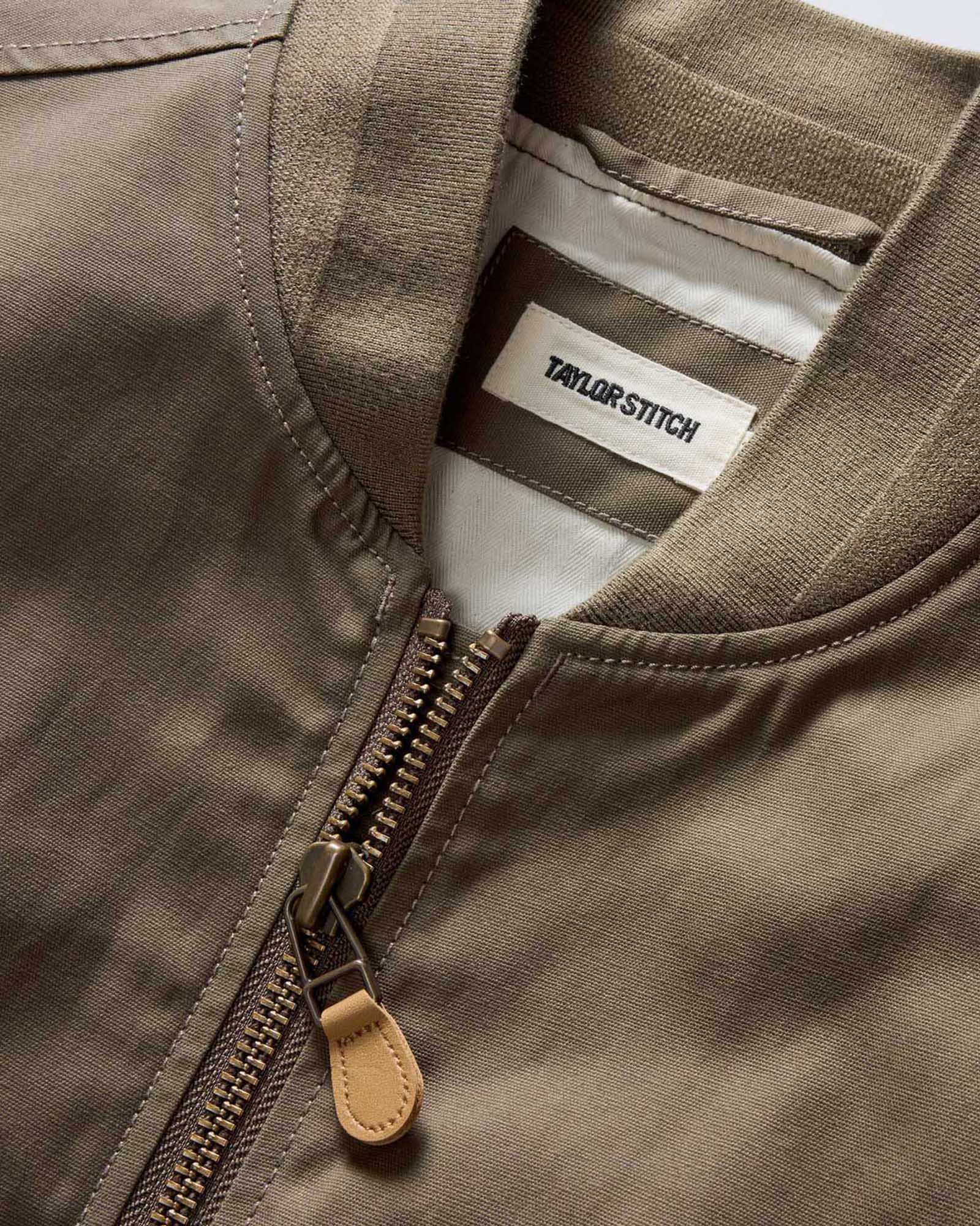 The Bomber Jacket in Fatigue Olive Dry Wax: Alternate Image 6, Outerwear by Taylor Stitch