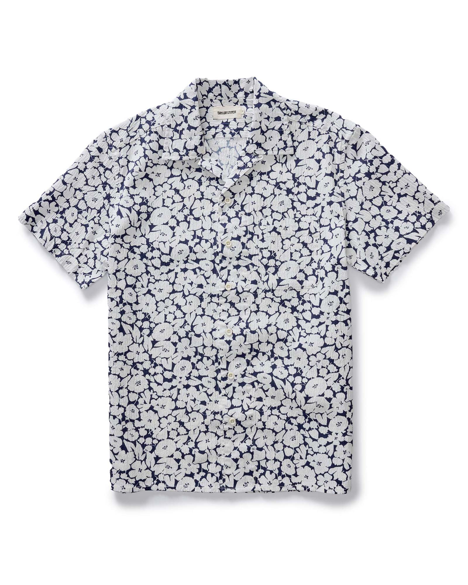 flatlay of The Hawthorne Shirt in Shadow Floral, Wovens by Taylor Stitch