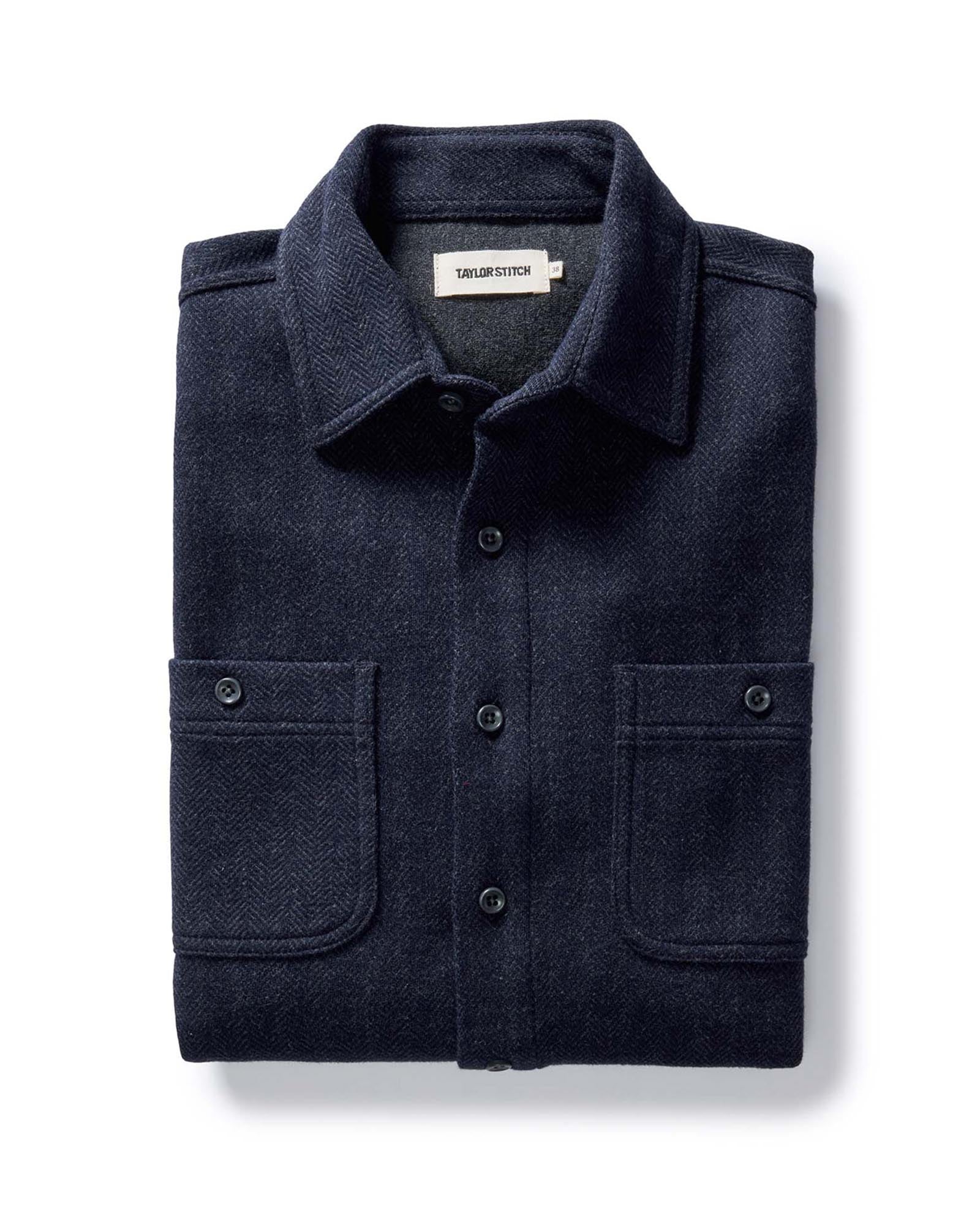 folded flatlay of The Coastline Knit Shirt in Dark Navy, Knits by Taylor Stitch
