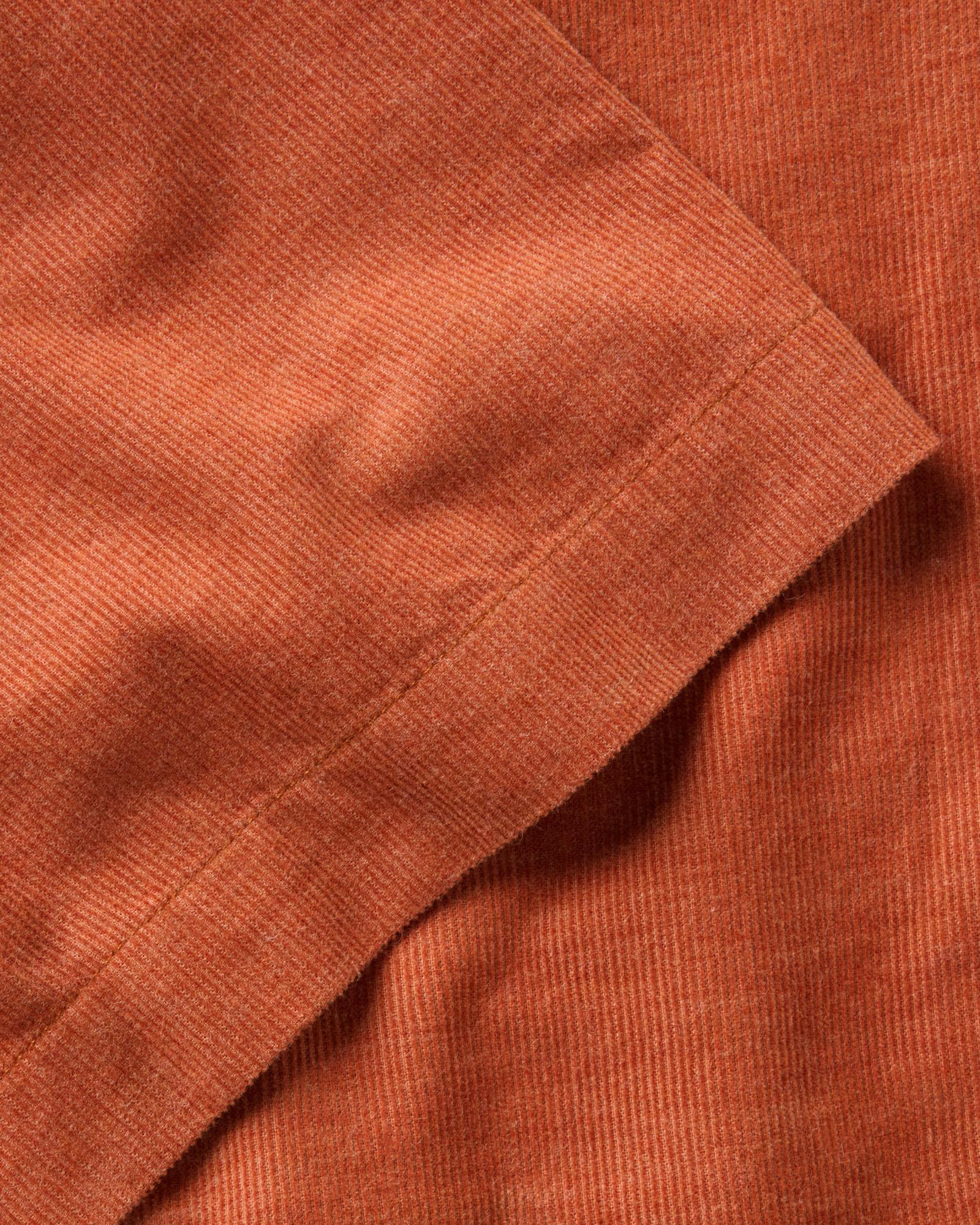 material shot of the sleeve on The Conrad Shirt in Heather Chili Pincord, Wovens by Taylor Stitch