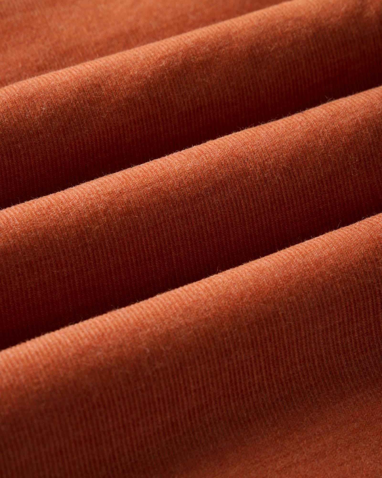 material shot of the fabric on The Conrad Shirt in Heather Chili Pincord, Wovens by Taylor Stitch