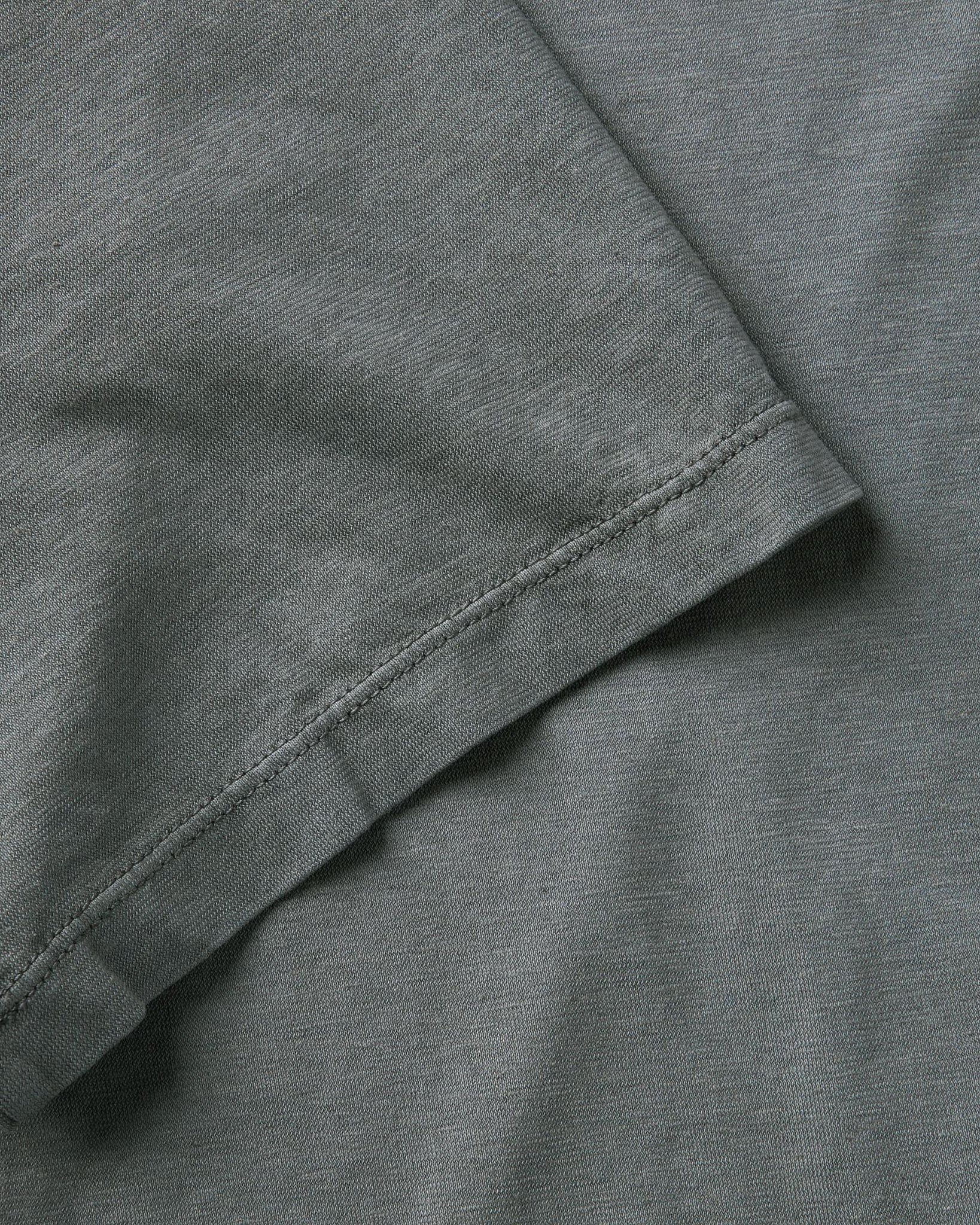 material shot of the sleeve on The Cotton Hemp Tee in Faded Black, Knits by Taylor Stitch
