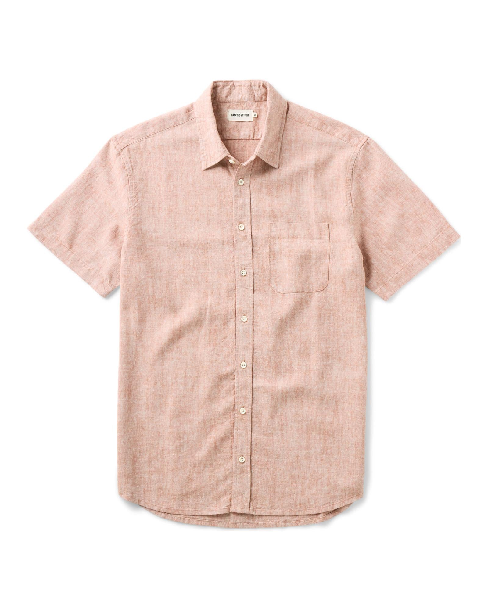 flatlay of The Short Sleeve California in Desert Hemp, Wovens by Taylor Stitch