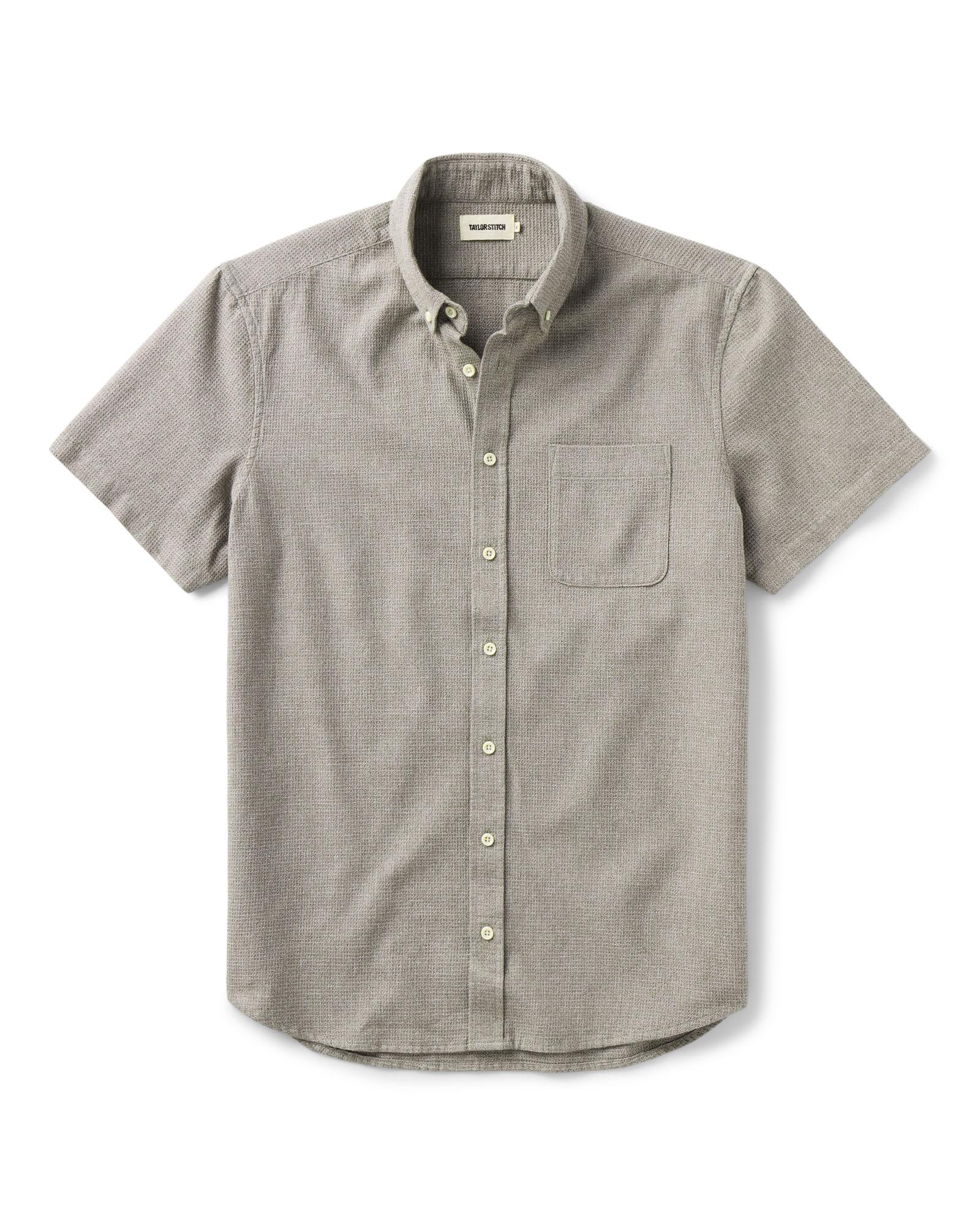 flatlay of The Short Sleeve Jack in Fern Twist Waffle, Wovens by Taylor Stitch