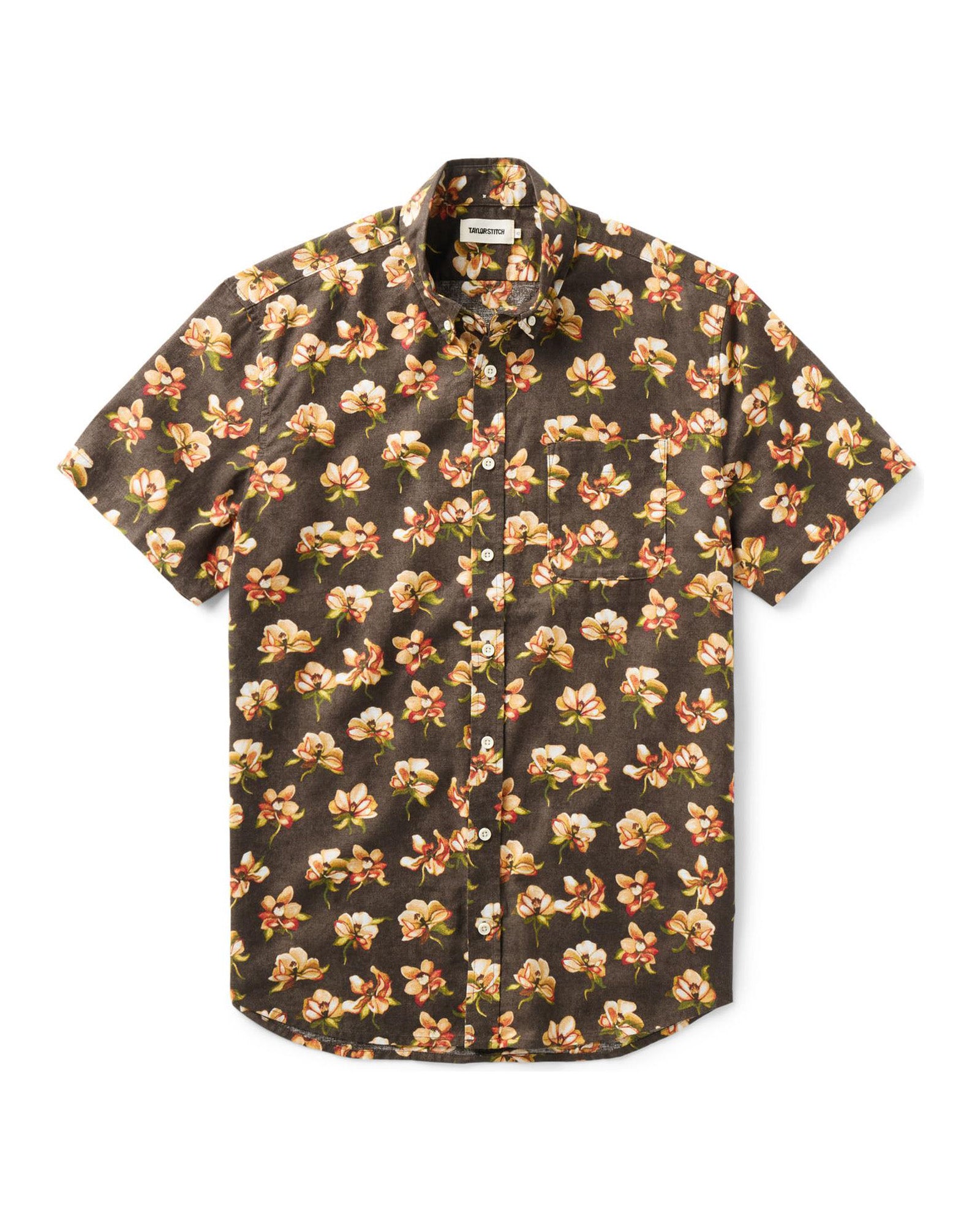 flatlay of The Short Sleeve Jack in Magnolia, Wovens by Taylor Stitch