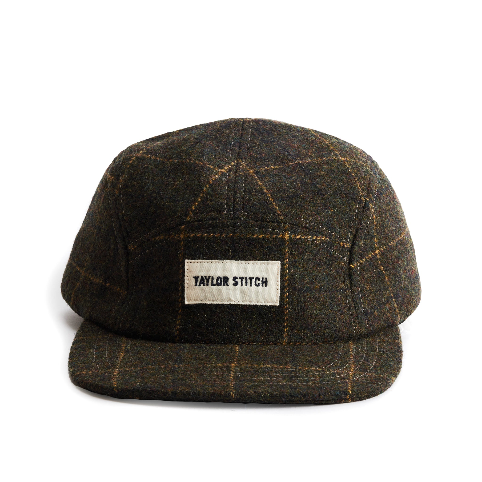 editorial image of the front of The Taylor Stitch x Hypeadelic Cap v.44