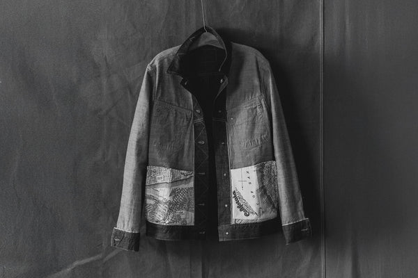 editorial image of The Long Haul Jacket in Organic Selvedge