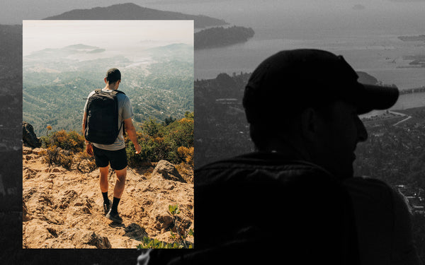 Michael Easter looking out at the top of a viewpoint