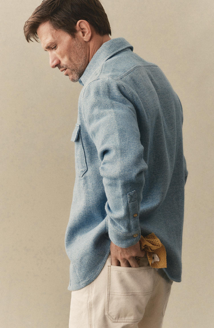 Editorial Panel: The Division Shirt in Washed Indigo, Wovens by Taylor Stitch