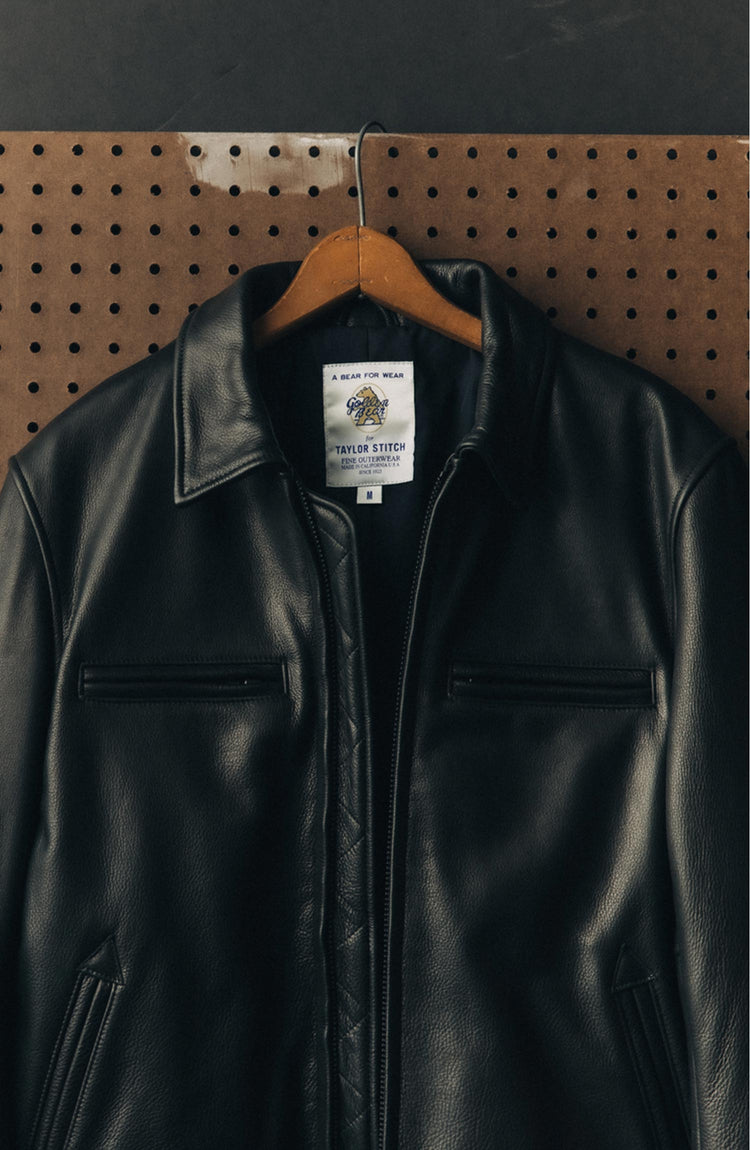 Editorial Panel: The Moto Jacket in Black Steerhide, Outerwear by Taylor Stitch