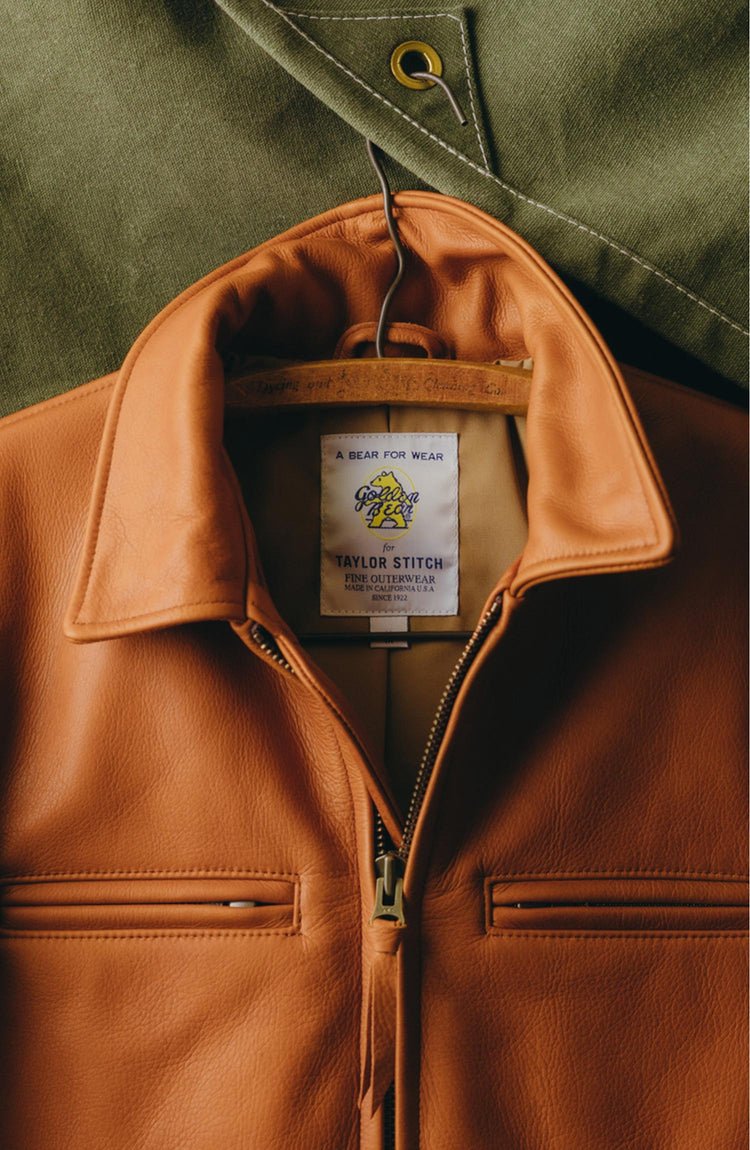 Editorial Panel: The Moto Jacket in Whiskey Steerhide, Outerwear by Taylor Stitch
