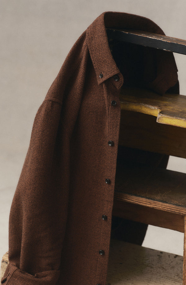 editorial image of The Jack in Timber Twist Waffle on a stool