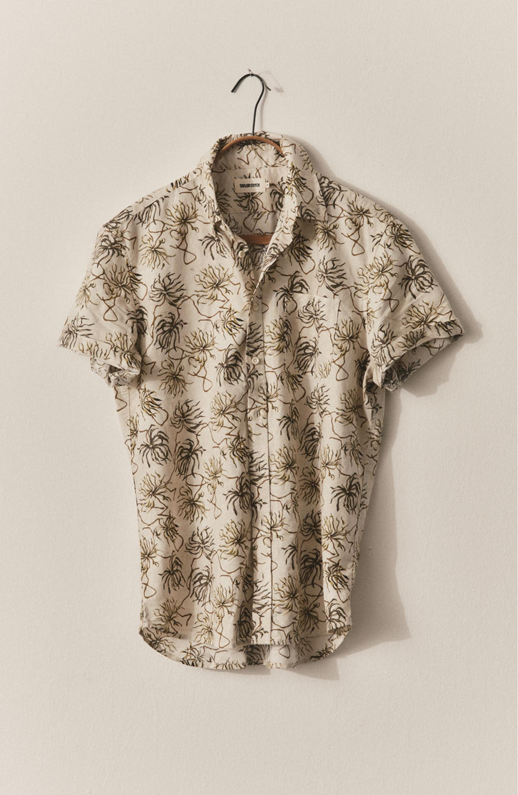 editorial image of The Short Sleeve Jack in Dried Palms hanging