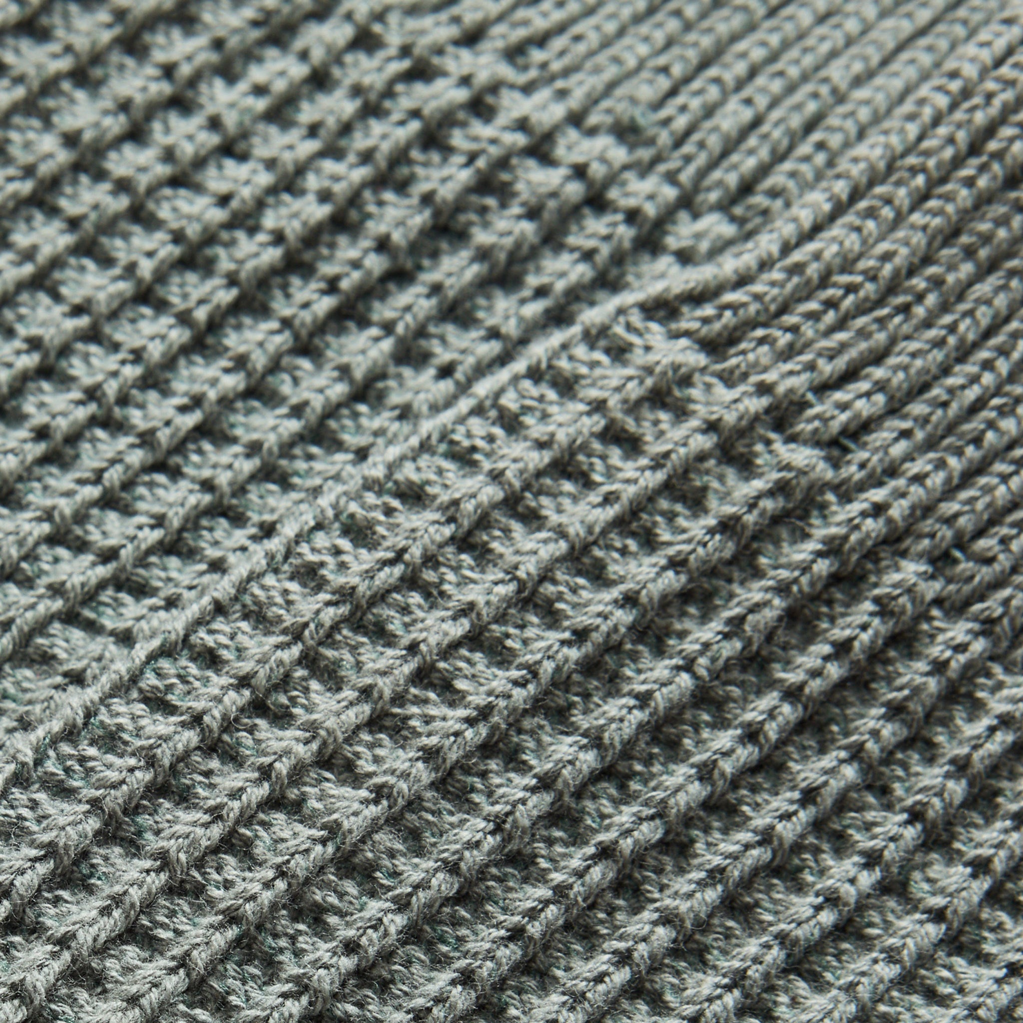 material shot of the waffle knit on The Waffle Sock in Deep Sea, Accessories by Taylor Stitch