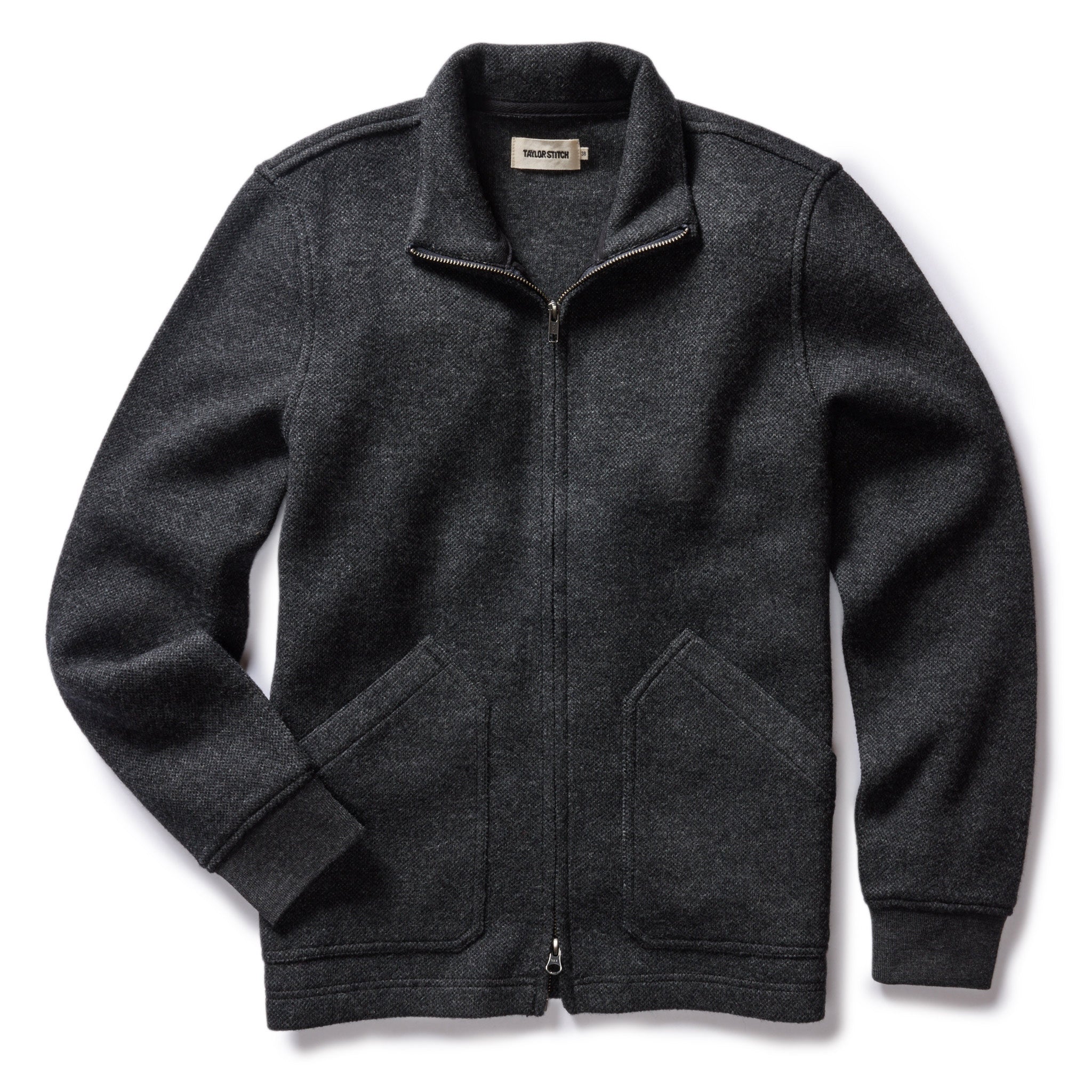 The Weekend Jacket in Charcoal Birdseye Wool: Featured Image, Knits by Taylor Stitch