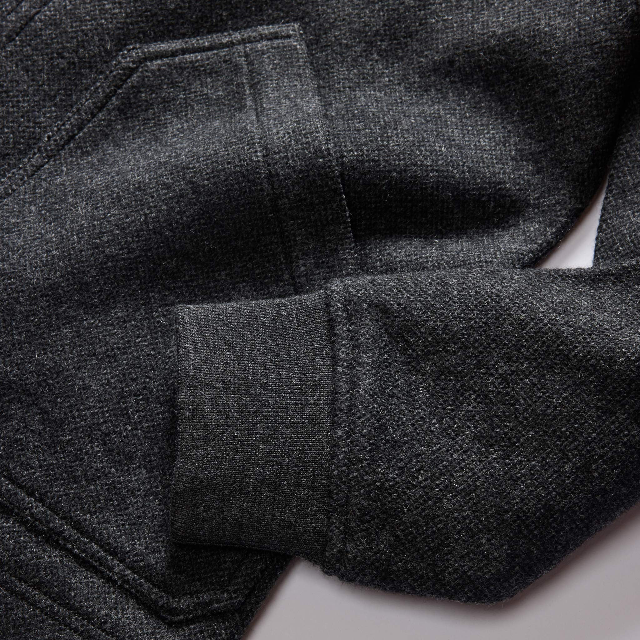 The Weekend Jacket in Charcoal Birdseye Wool: Alternate Image 5, Knits by Taylor Stitch