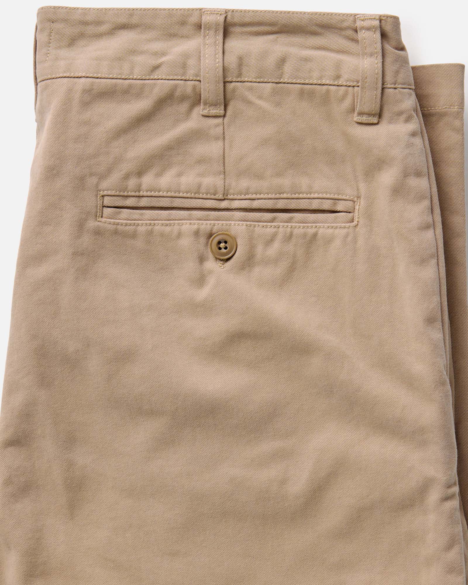 material shot of the waistband on The Democratic Foundation Pant in Organic Khaki, Bottoms by Taylor Stitch