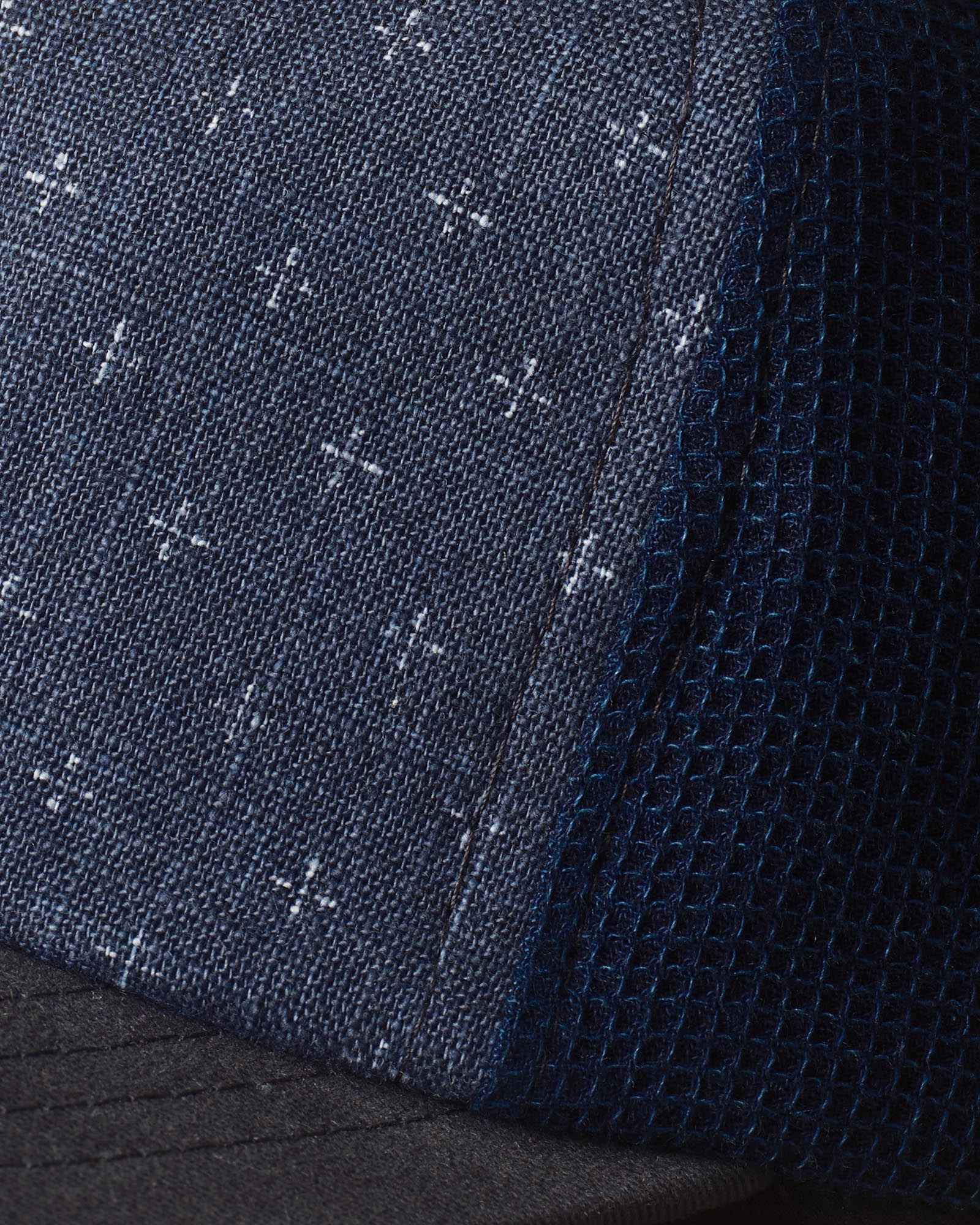 material shot of the seam on The Taylor Stitch x Hypeadelic Cap v2.08