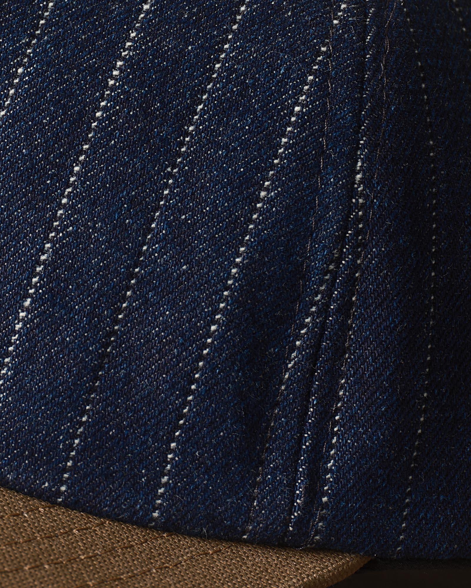 material shot of the seam on The Taylor Stitch x Hypeadelic Cap v2.11