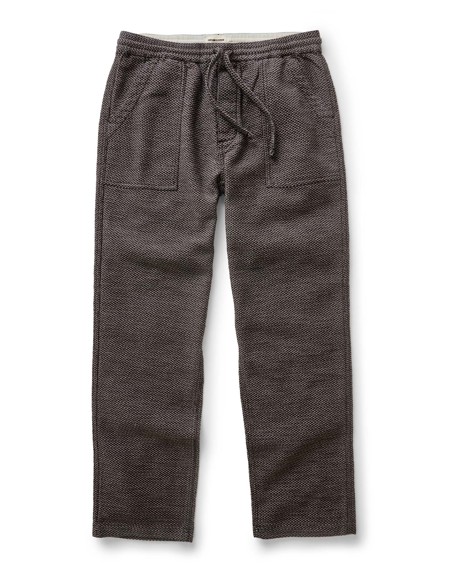 flatlay of The Breakwater Pant in Charcoal Sashiko, Bottoms by Taylor Stitch