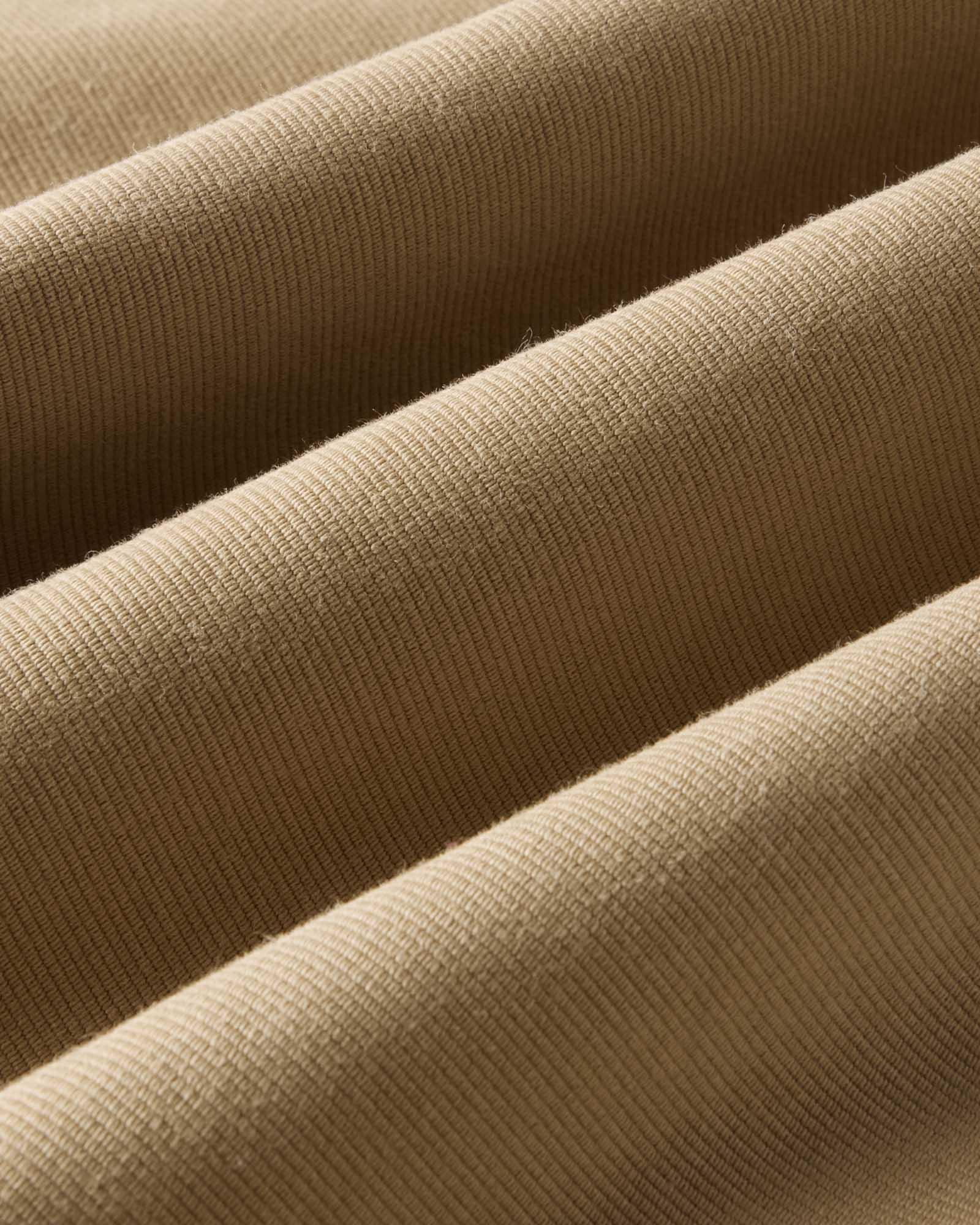 material shot of the fabric on The Clark Bomber in Khaki Bedford Cord, Outerwear by Taylor Stitch