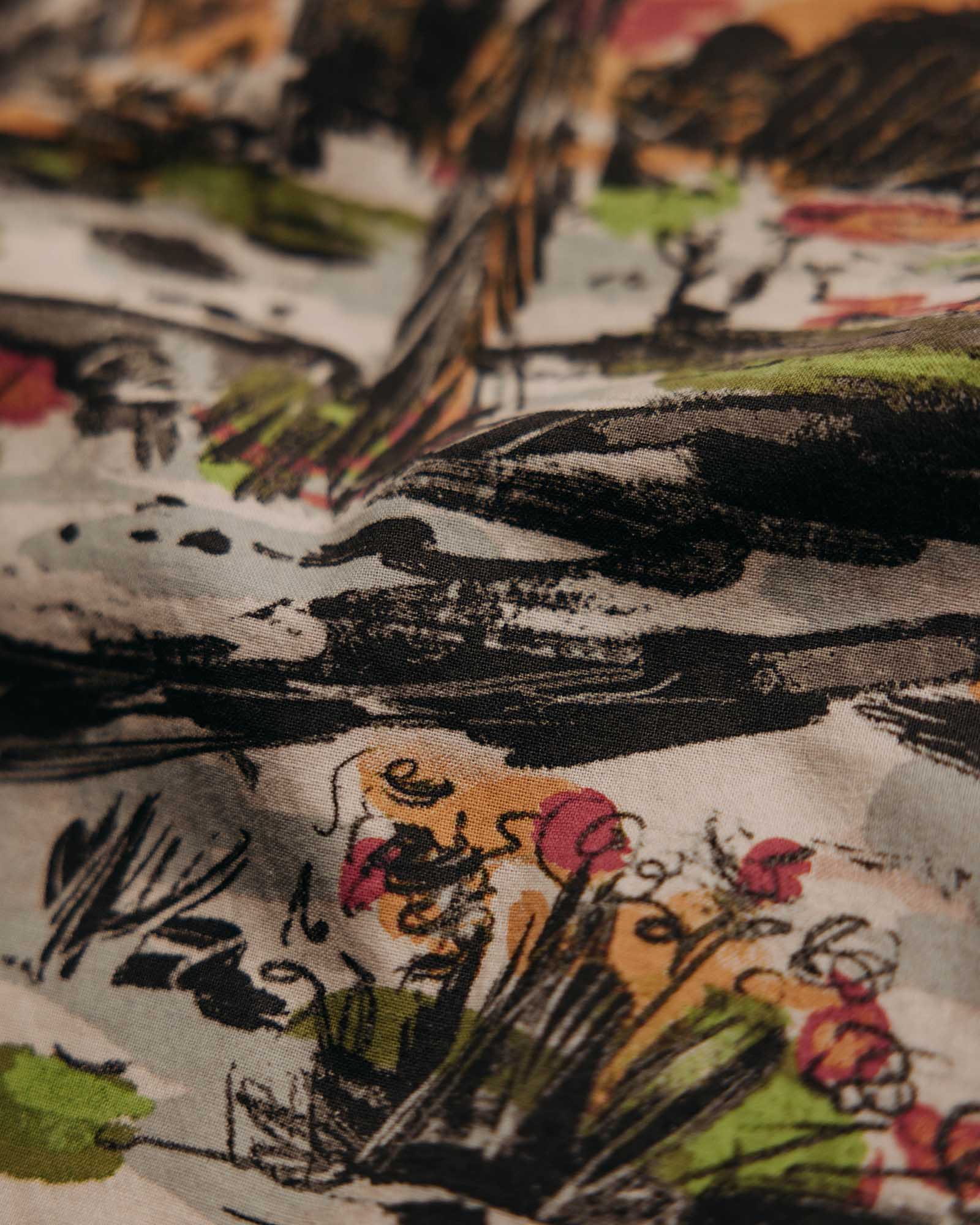 material shot of the graphics on The Bandana in Desert Sunset, Accessories by Taylor Stitch