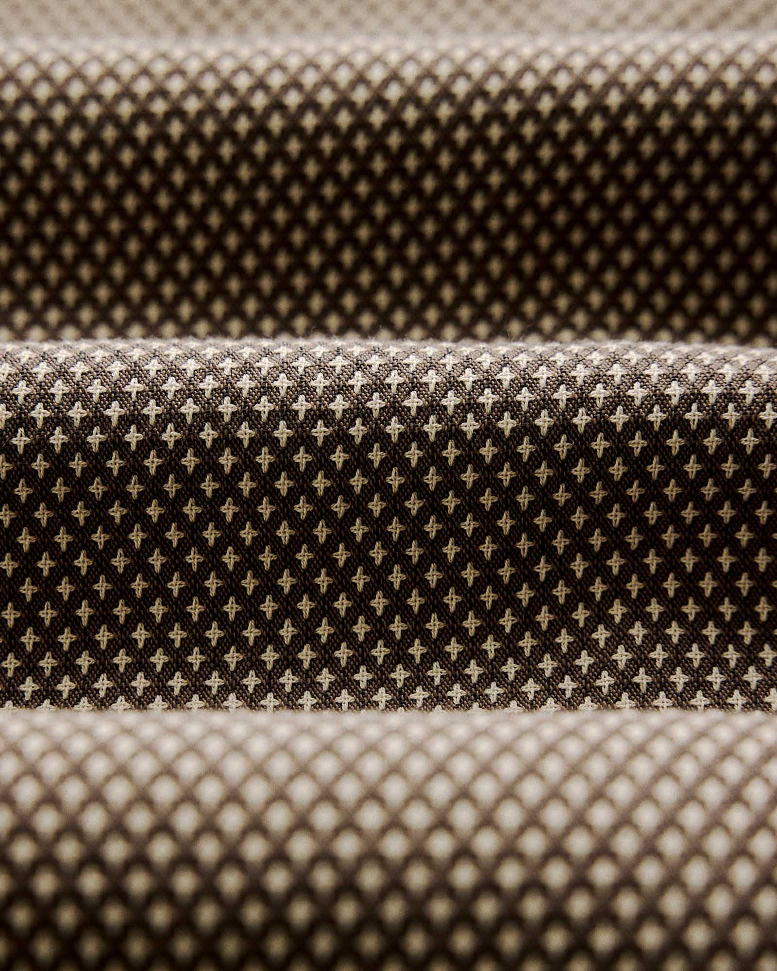 material shot of the fabric on The Conrad Shirt in Cocoa Dobby, Wovens by Taylor Stitch