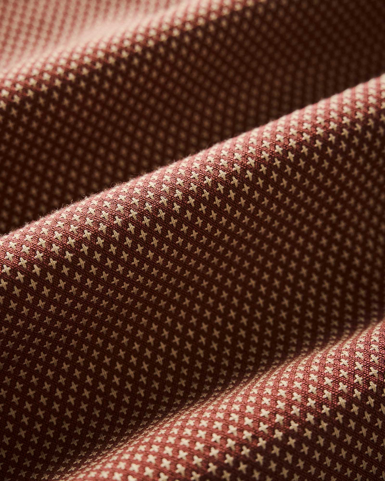 material shot of the fabric on The Conrad Shirt in Fired Brick Dobby, Wovens by Taylor Stitch