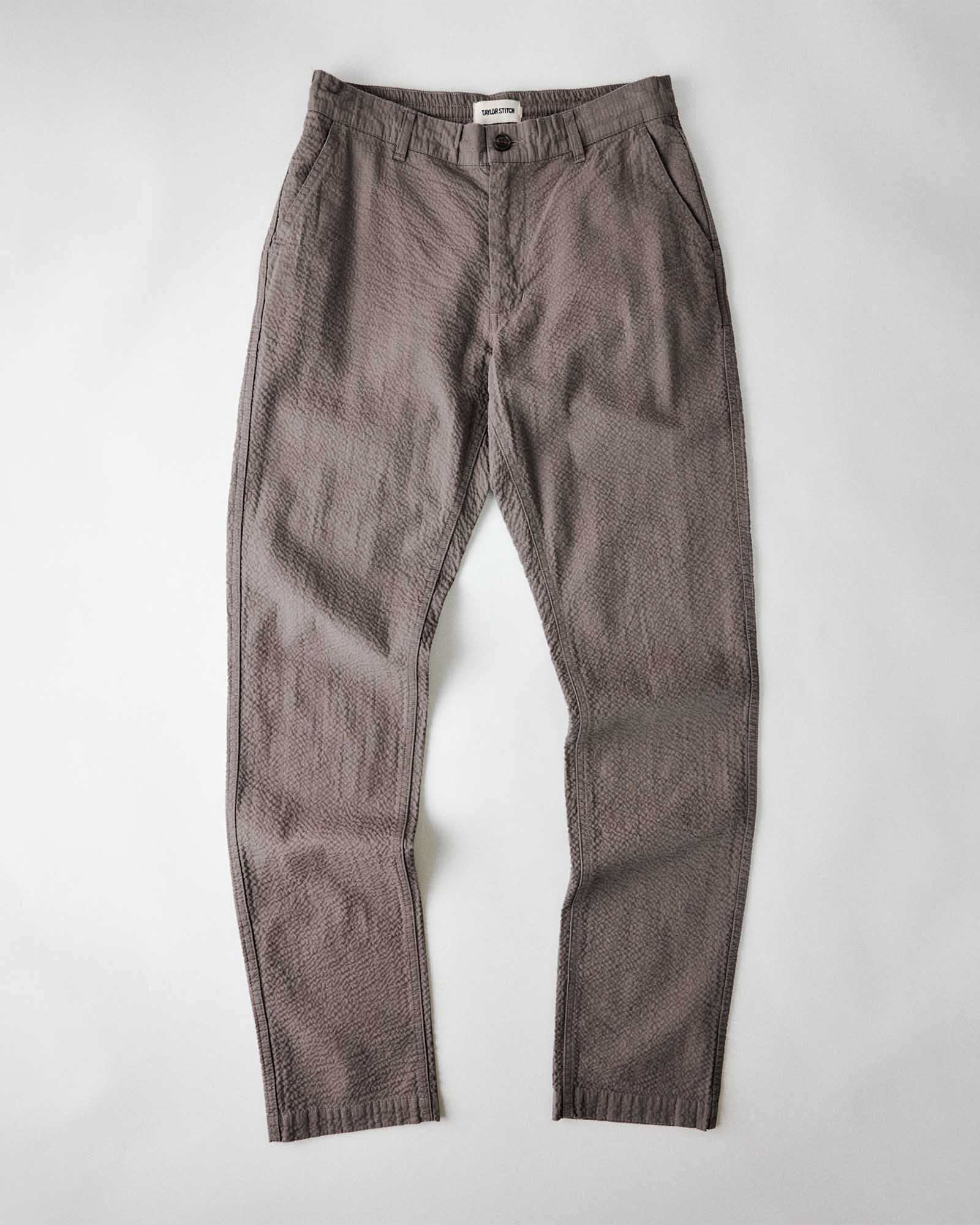 flatlay of The Easy Pant in Canteen Seersucker, Bottoms by Taylor Stitch