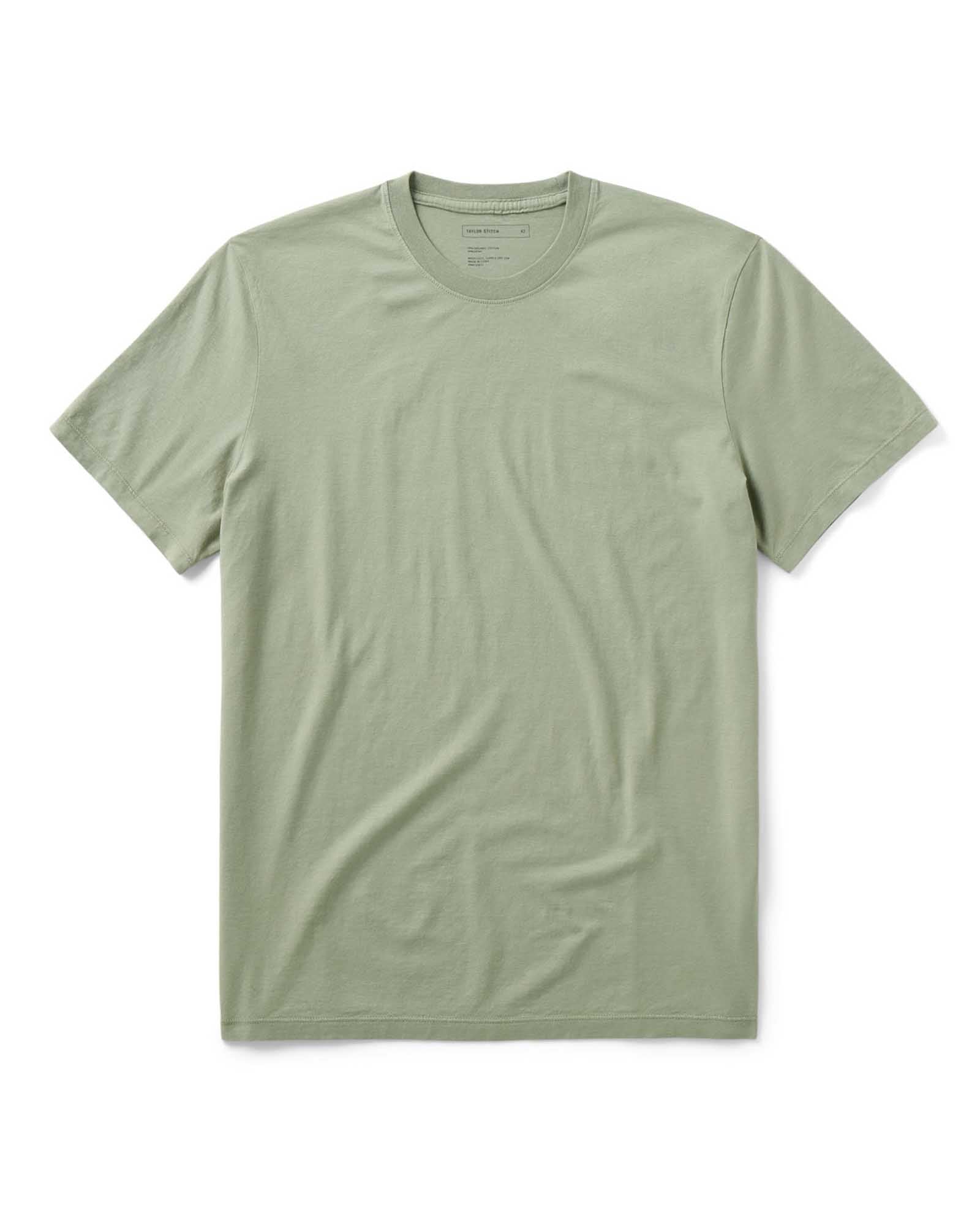 flatlay of The Cotton Hemp Tee in Sage, Knits by Taylor Stitch