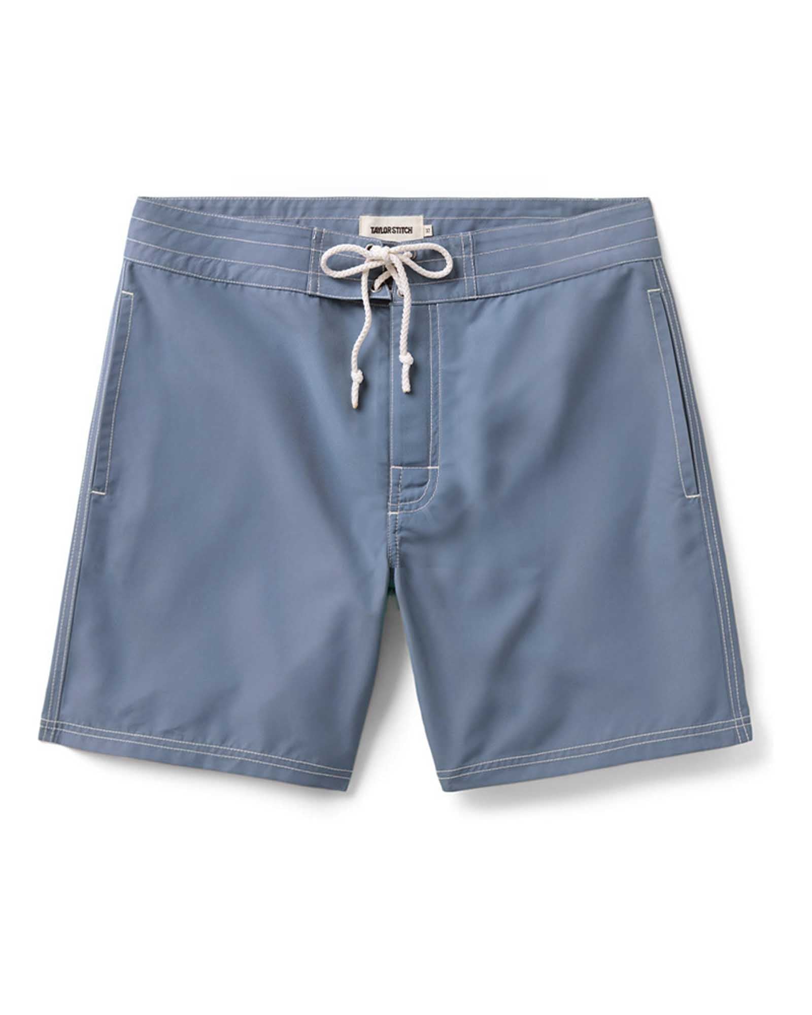flatlay of The Drift Boardshort in Bluefin, Bottoms by Taylor Stitch
