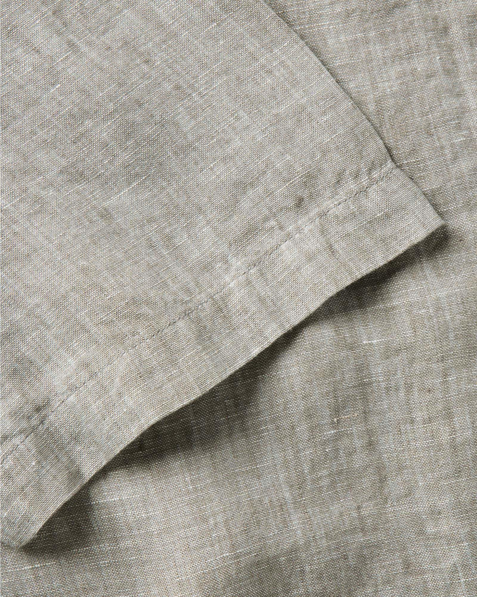 material shot of the sleeve on The Short Sleeve Jack in Sage Linen, Wovens by Taylor Stitch