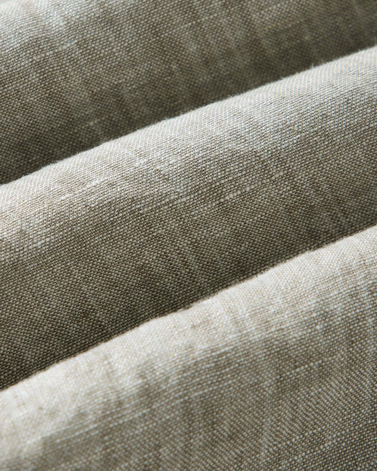 material shot of the fabric on The Short Sleeve Jack in Sage Linen, Wovens by Taylor Stitch