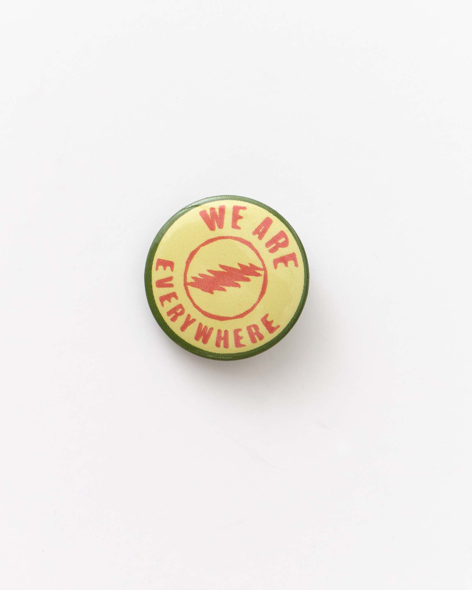 flatlay of we are everywhere pin in The Acid Test Pin Set, Accessories by Taylor Stitch