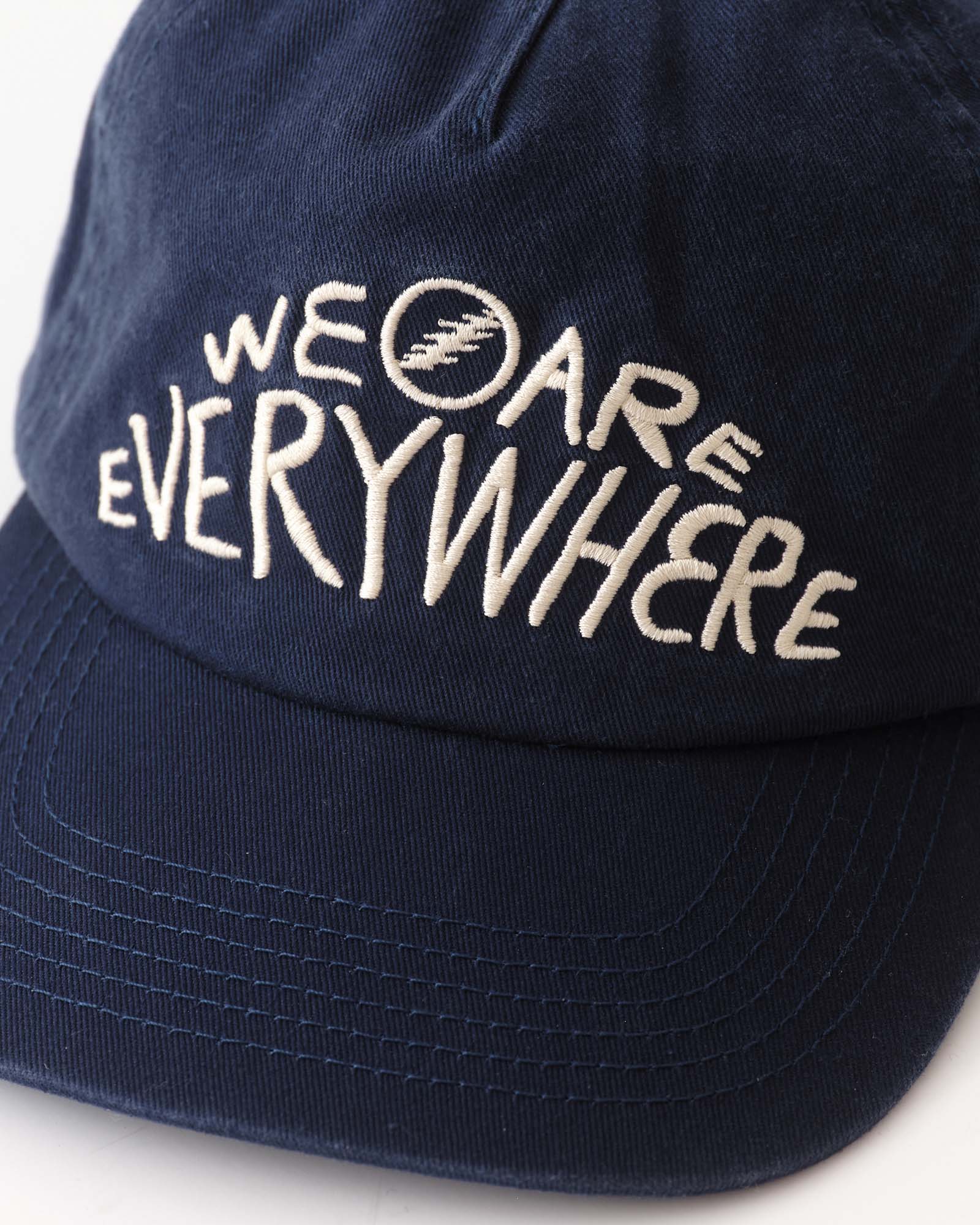 material shot of the graphic on The Mercer Cap in Delta Blue Twill, Accessories by Taylor Stitch