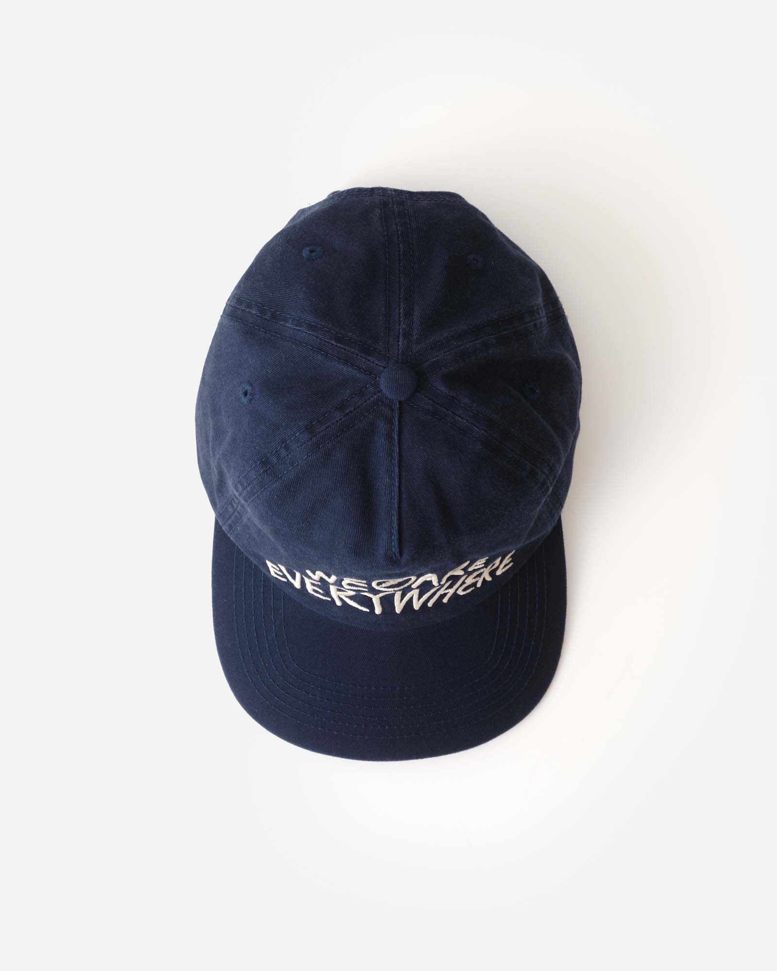 material shot of the top of The Mercer Cap in Delta Blue Twill, Accessories by Taylor Stitch