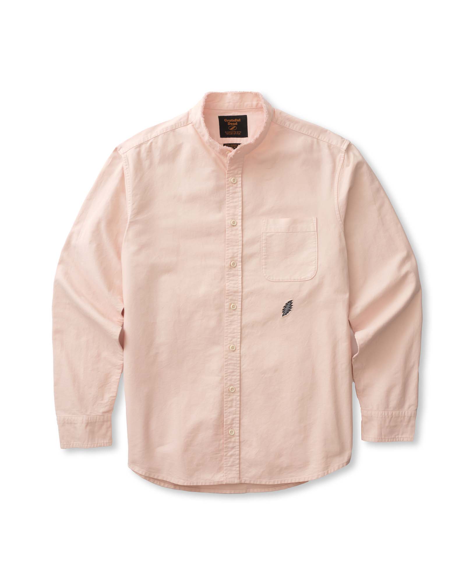 flatlay of The Stageworn Jack in Pale Rose Oxford, Wovens by Taylor Stitch