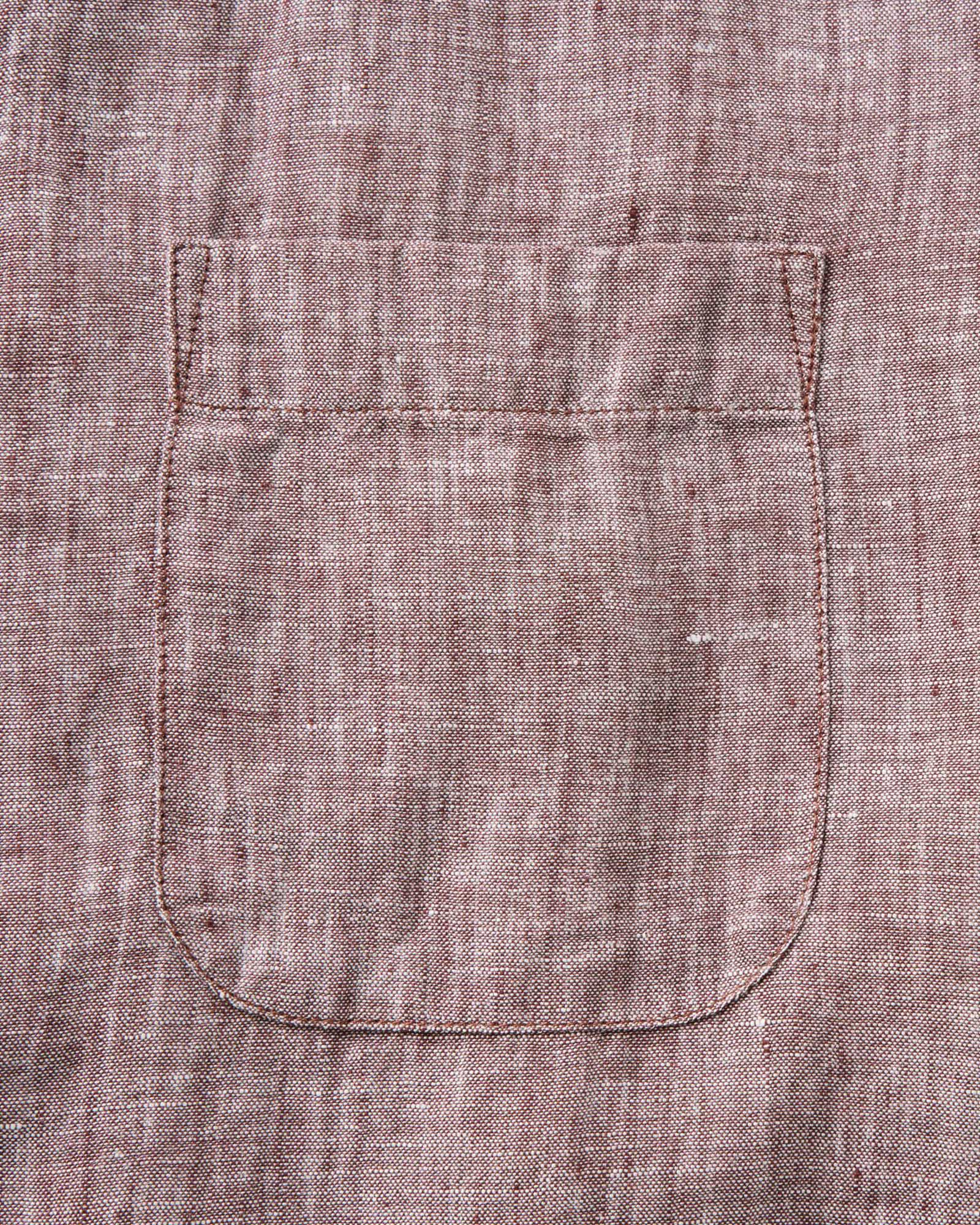 The Short Sleeve Jack in Burgundy Linen: Alternate Image 7, Wovens by Taylor Stitch