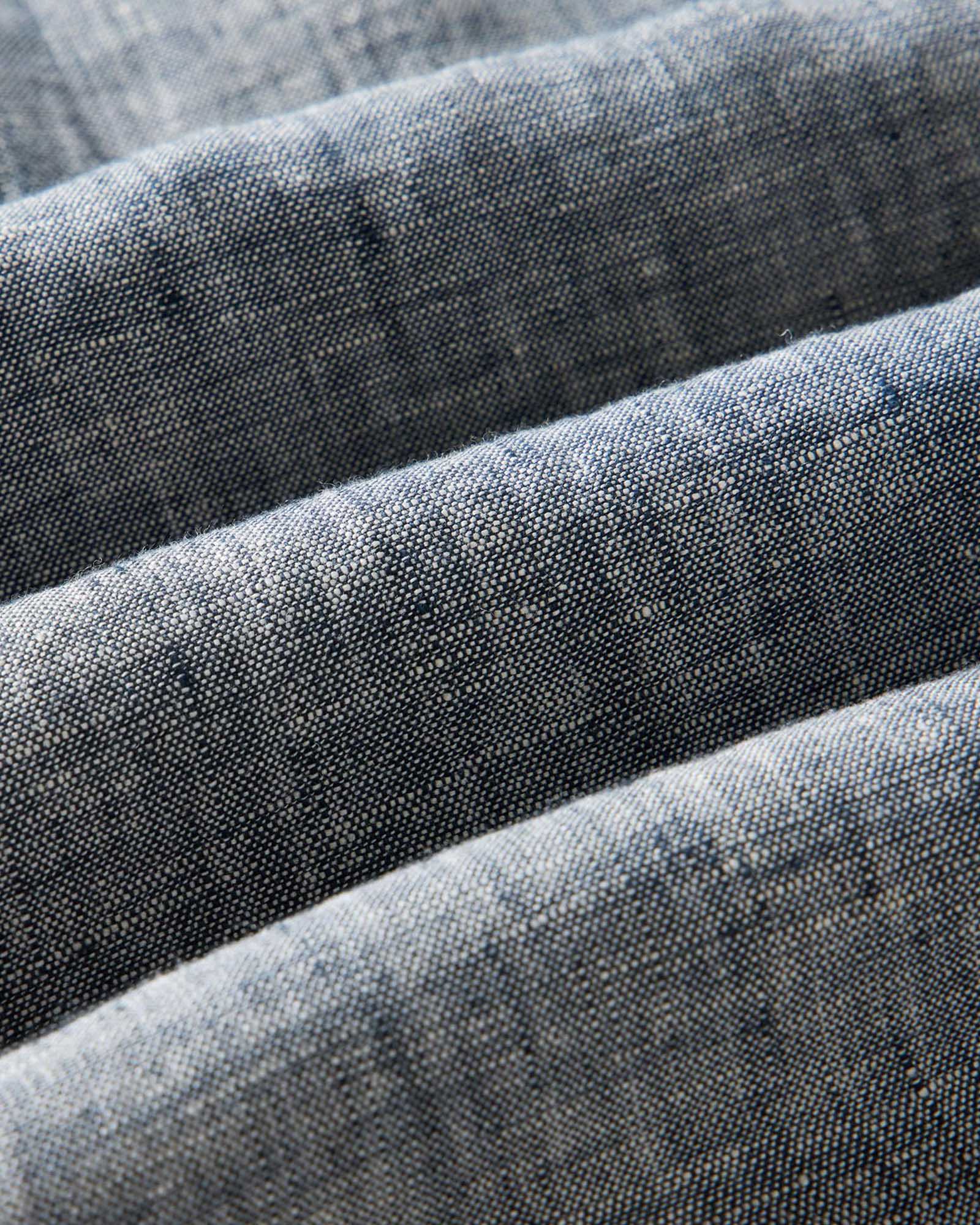 material shot of the fabric on The Jack in Ocean Linen, Wovens by Taylor Stitch