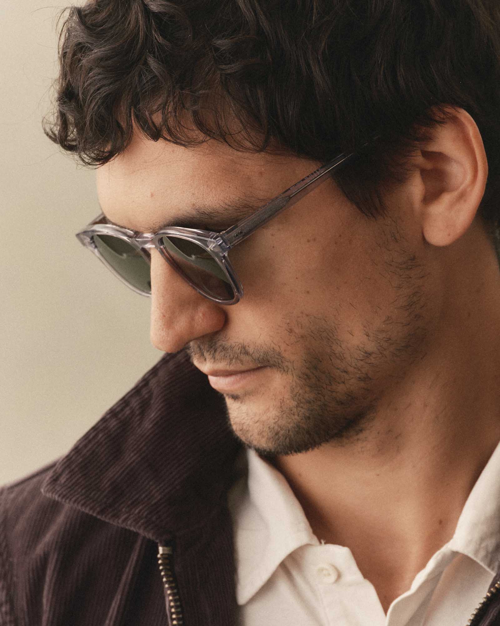 fit model showing off the sides of The Legend in Grey Smoke, Accessories by Taylor Stitch