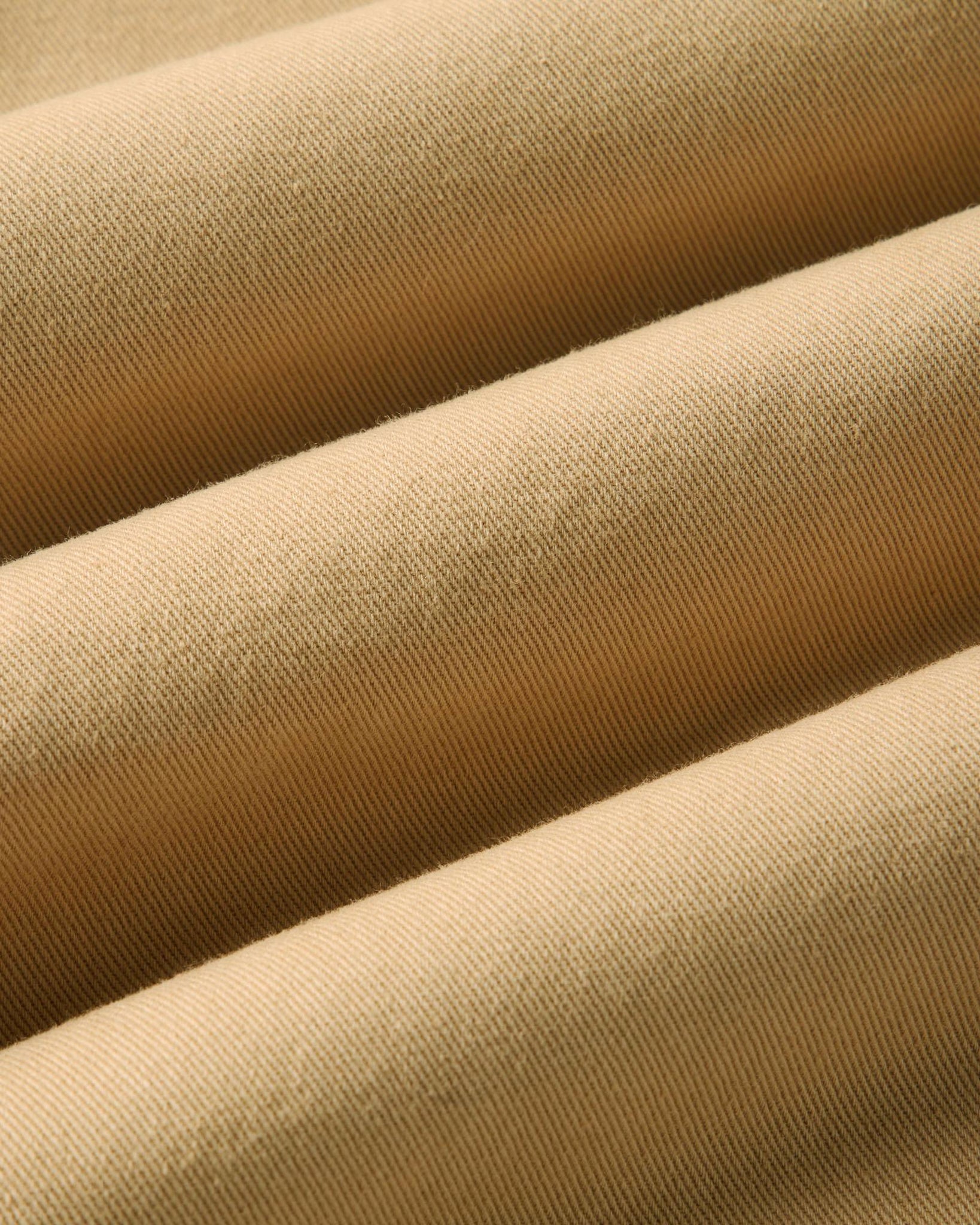 material shot of the fabric on The Pleated Short in Organic Field Khaki Twill, Bottoms by Taylor Stitch