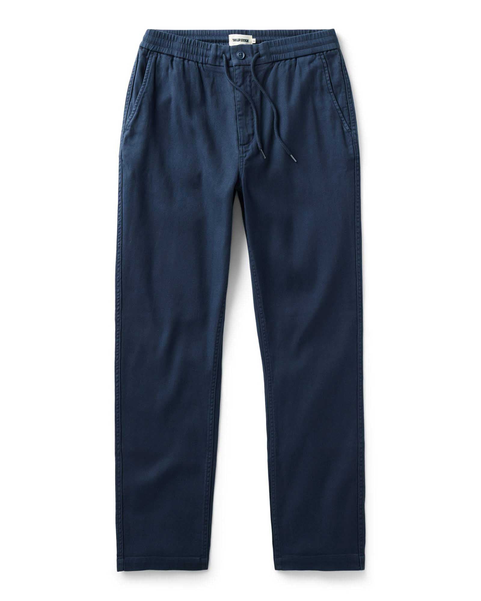 flatlay of The Roamer Pant in Navy Broken Twill, Bottoms by Taylor Stitch