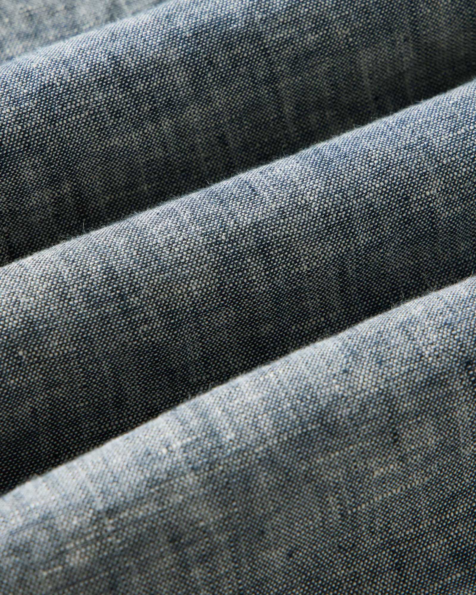 material shot of the fabric on The Short Sleeve Jack in Ocean Linen, Wovens by Taylor Stitch