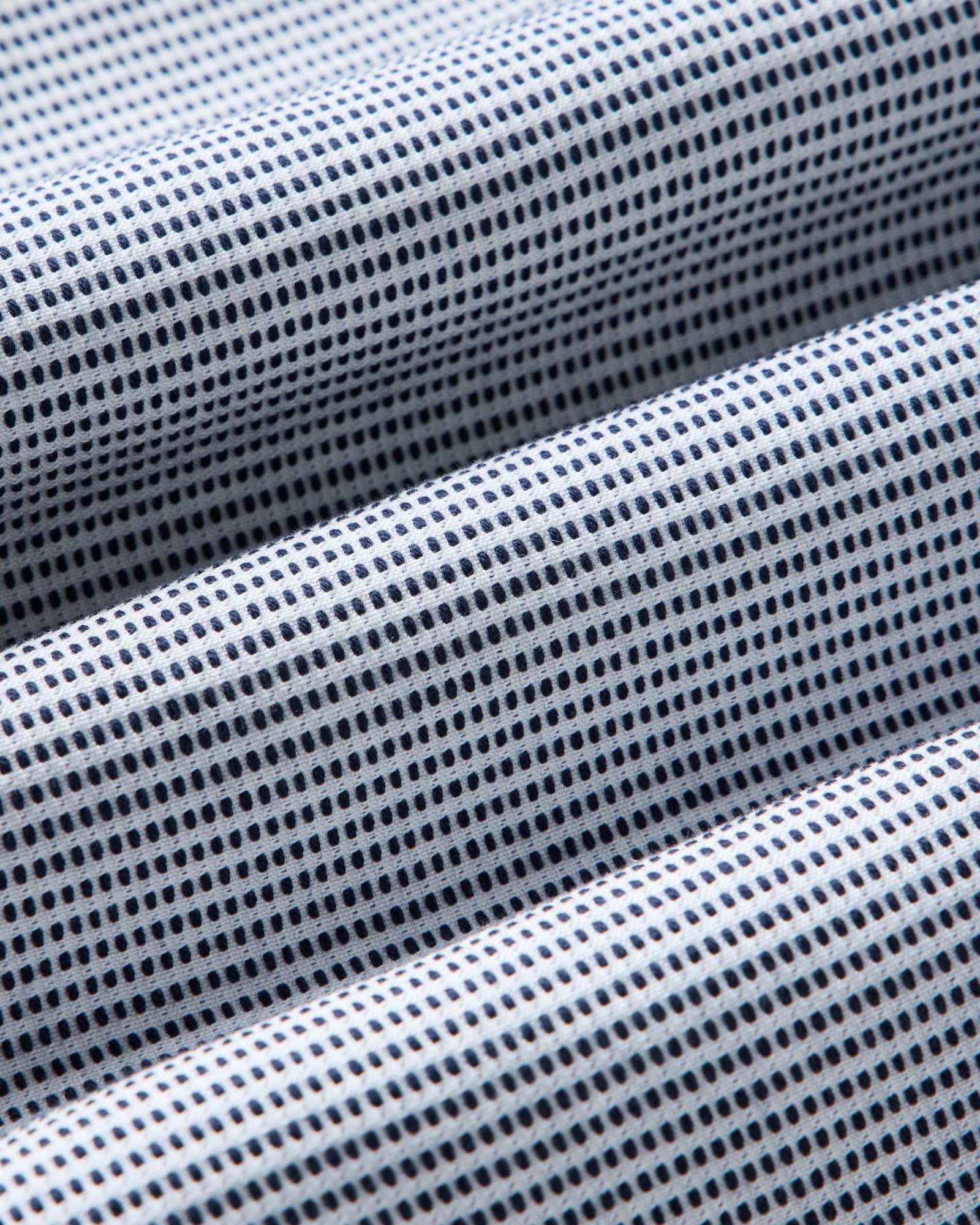 material shot of the fabric on The Hawthorne Shirt in Blue Pin Dot Dobby, Wovens by Taylor Stitch